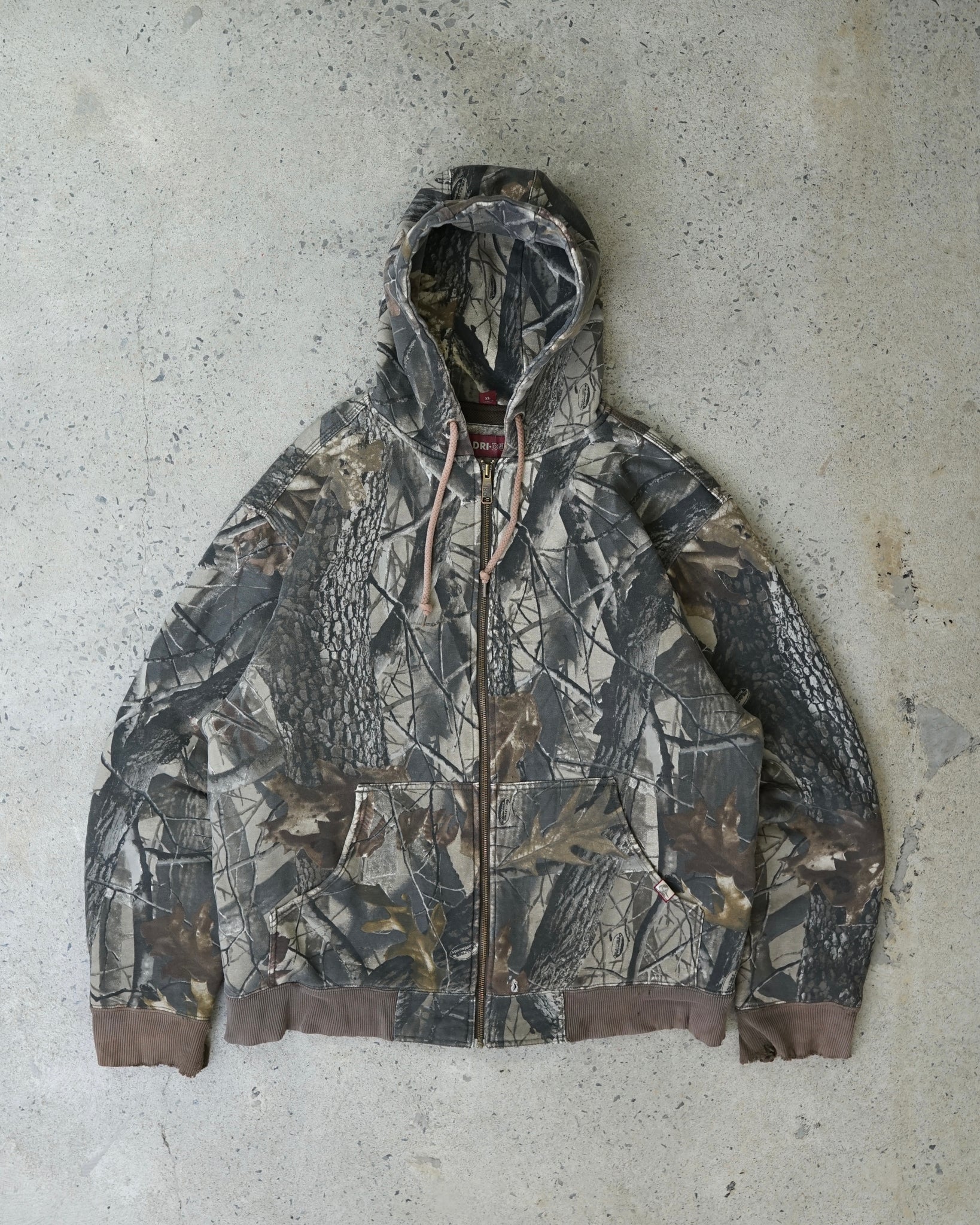 dri duck realtree camo zip-up hoodie