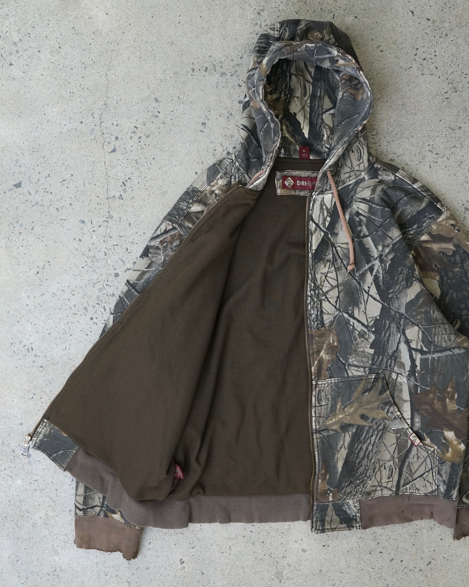 dri duck realtree camo zip-up hoodie