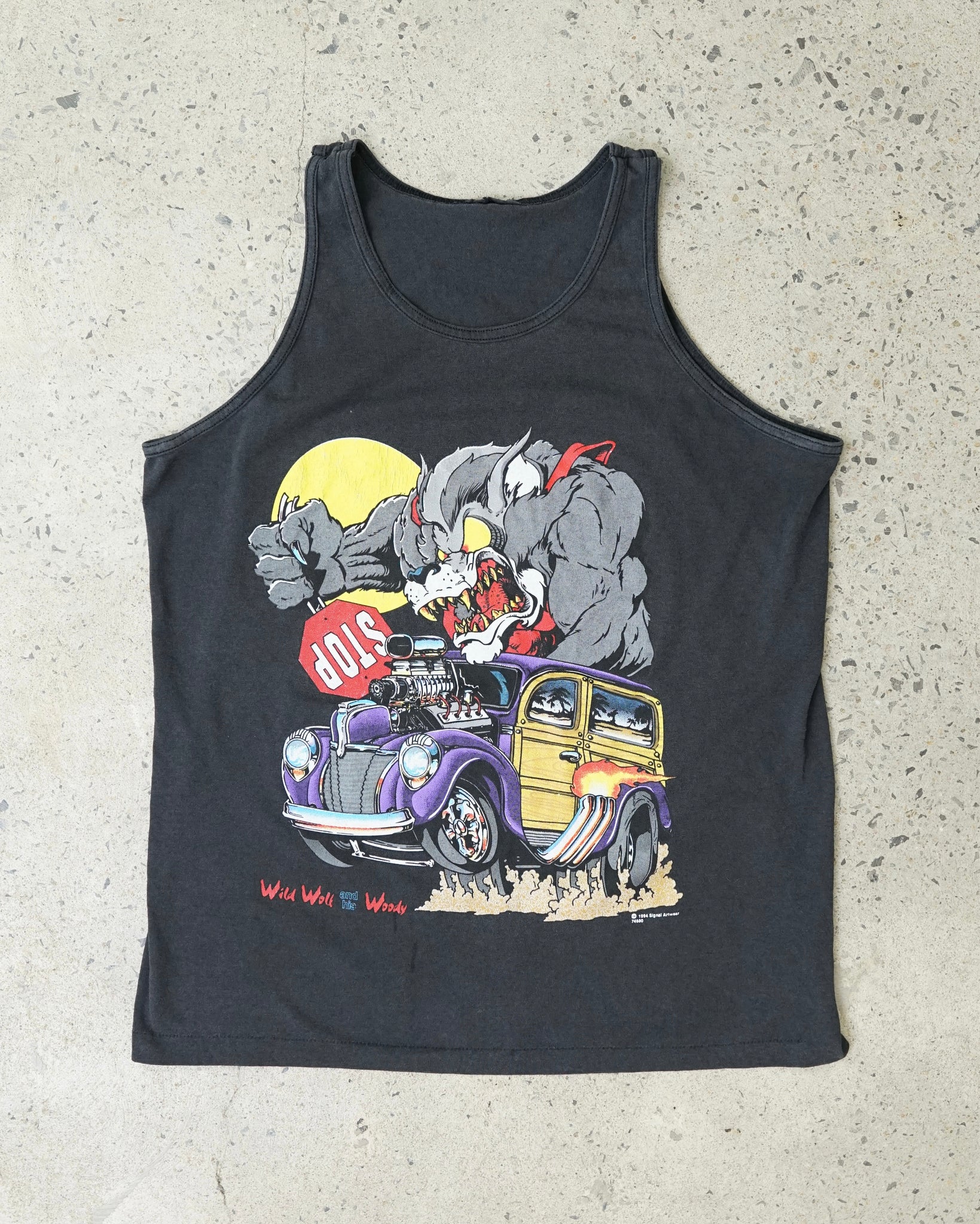 wild wolf and his woody tank top