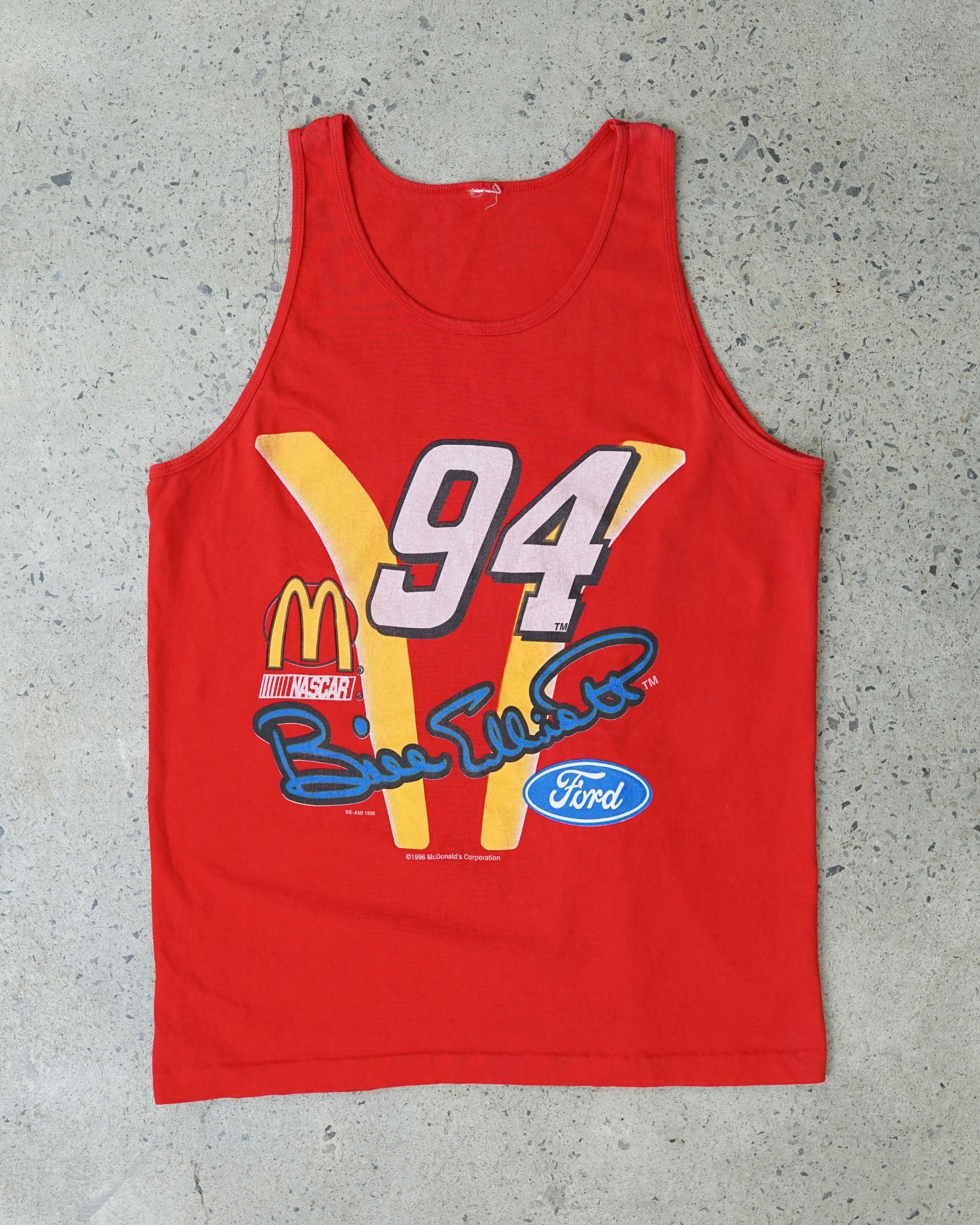 bill elliott mcdonald nacsar tank top