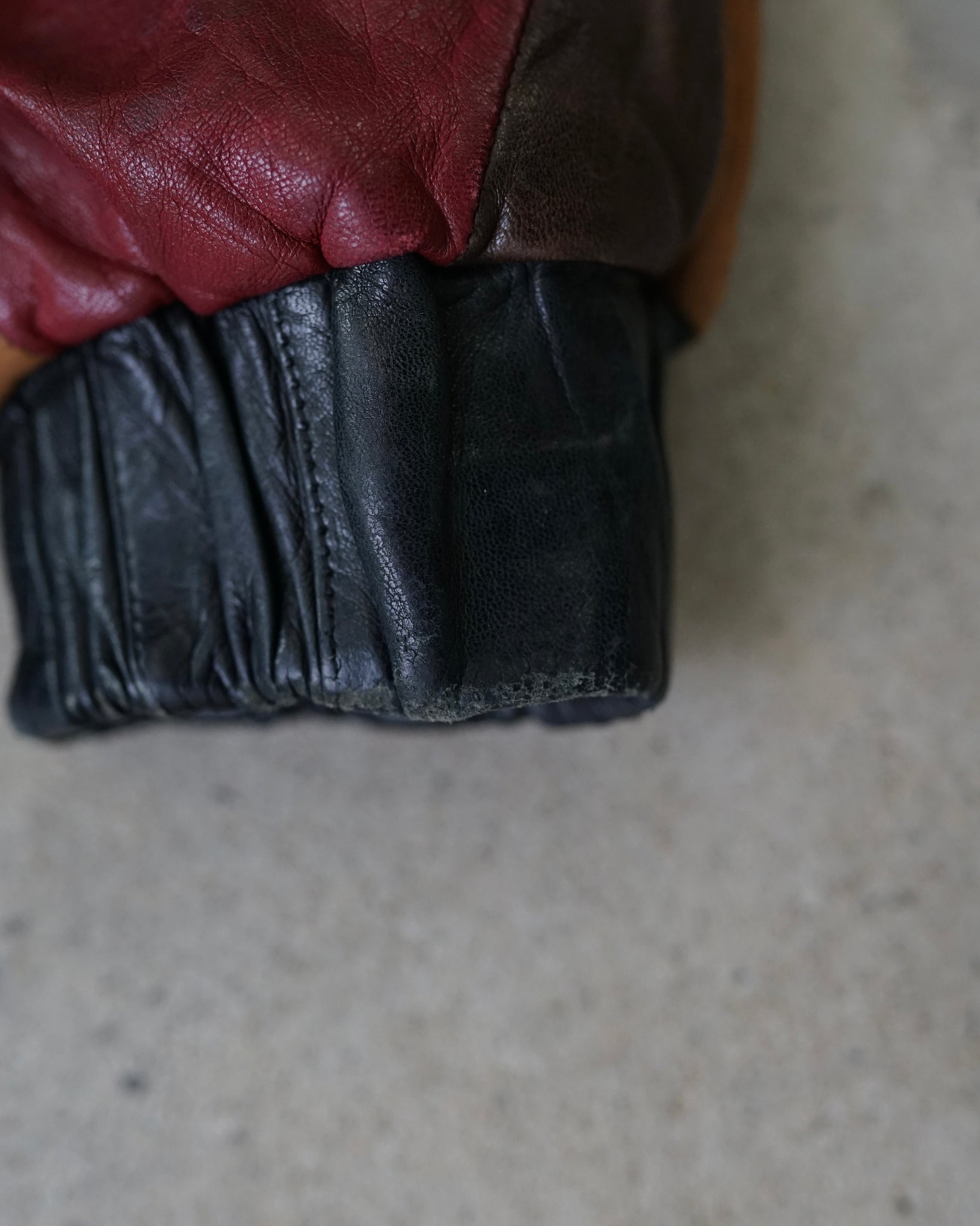 patchwork leather jacket