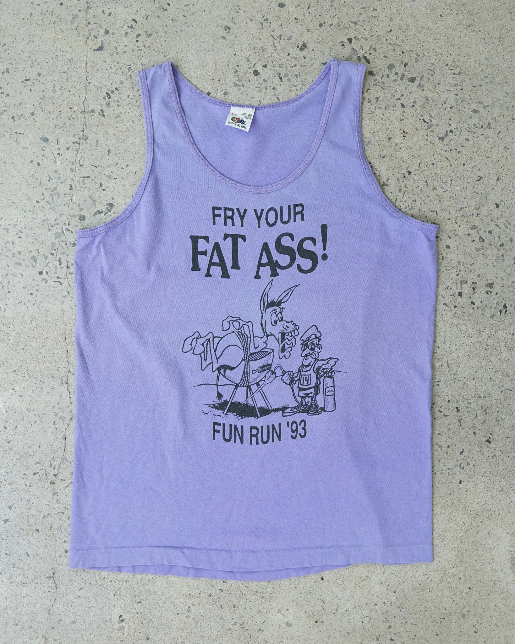 "fry your fat ass!" tank top