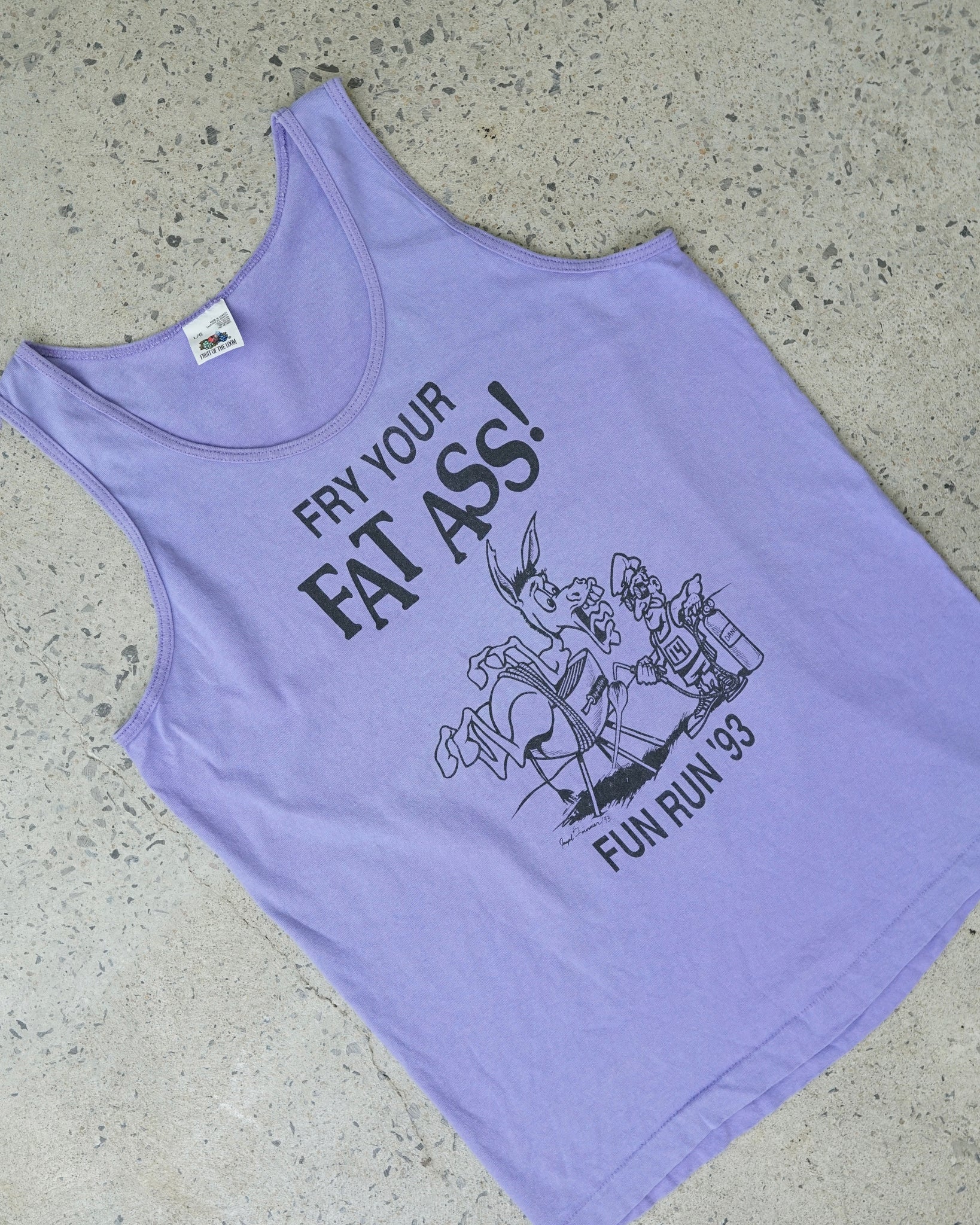 "fry your fat ass!" tank top