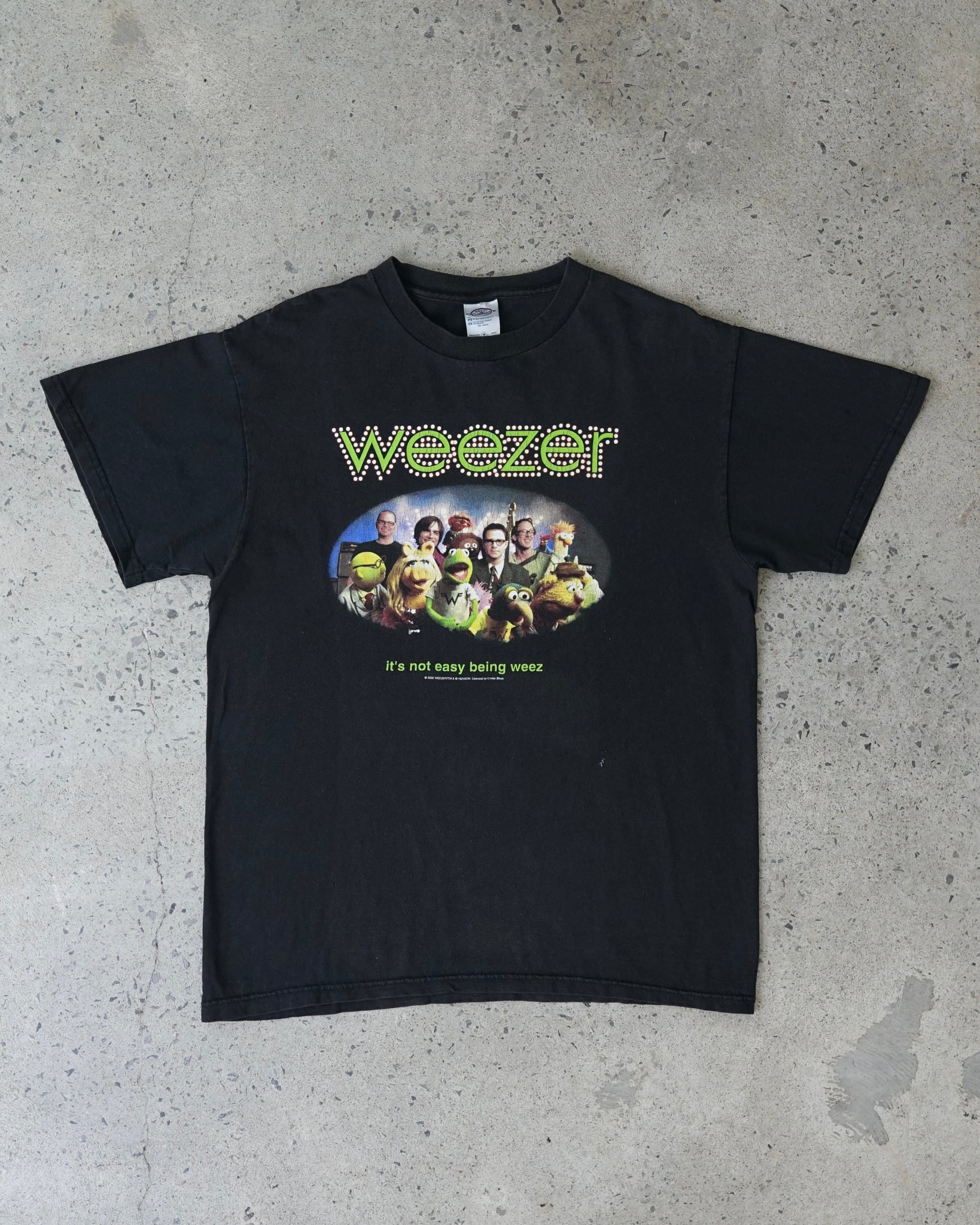 weezer and muppets 2002 rock band t-shirt