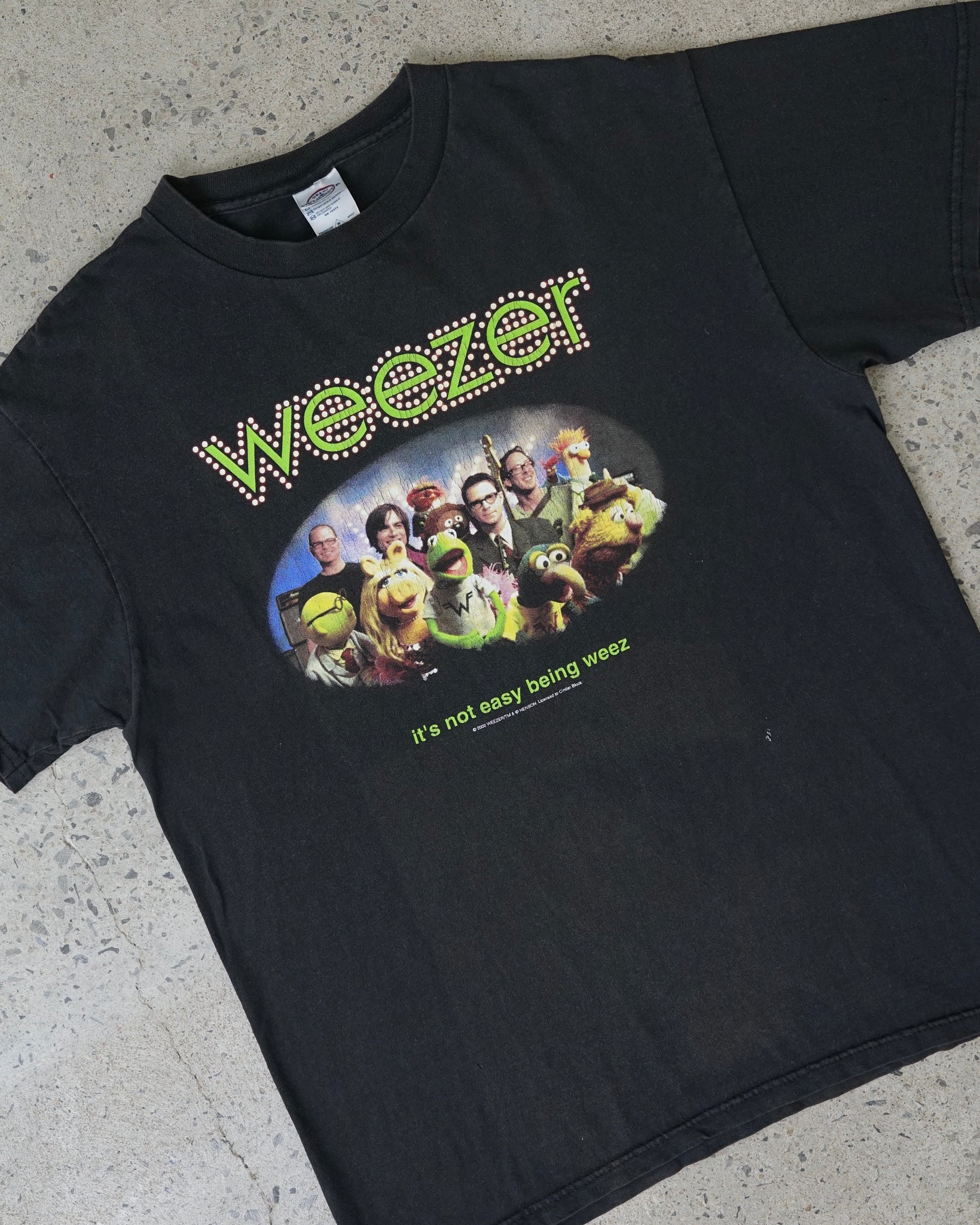 weezer and muppets 2002 rock band t-shirt