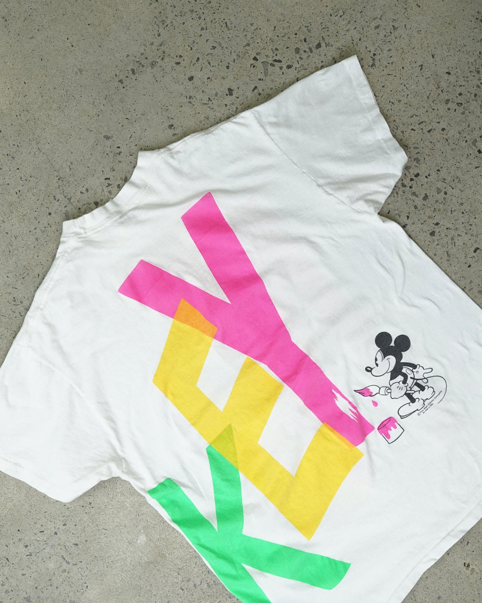 mickey mouse big letters t-shirt