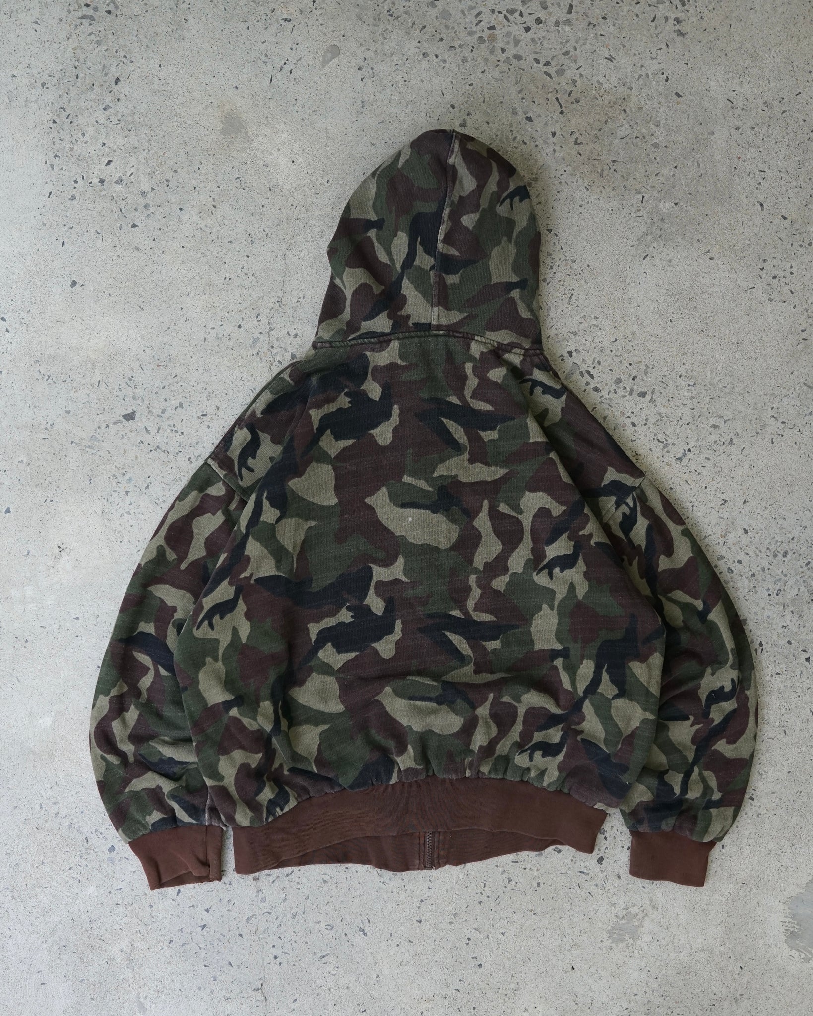 premier camo heavy zip-up hoodie