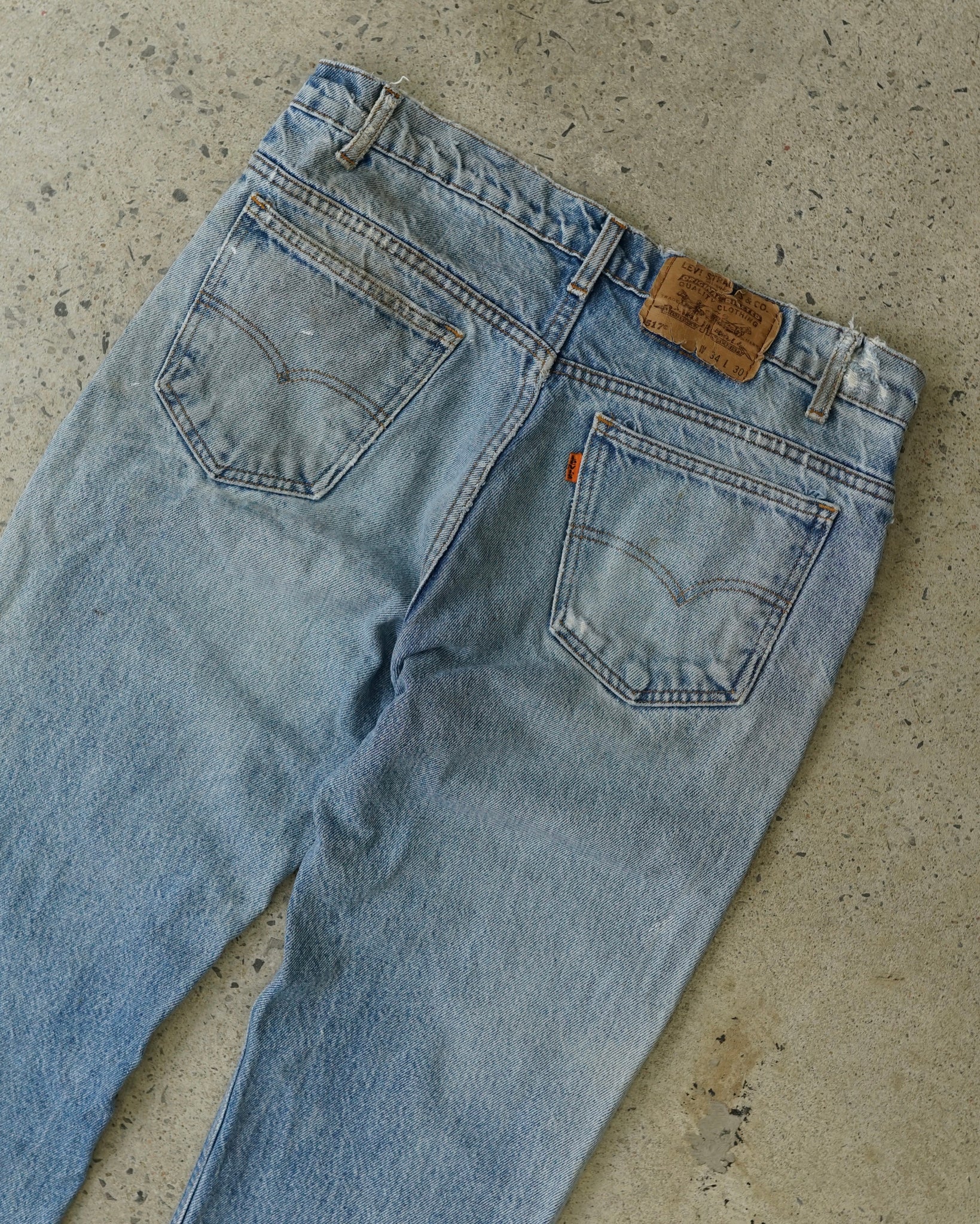 levi's 517 orange tab jeans