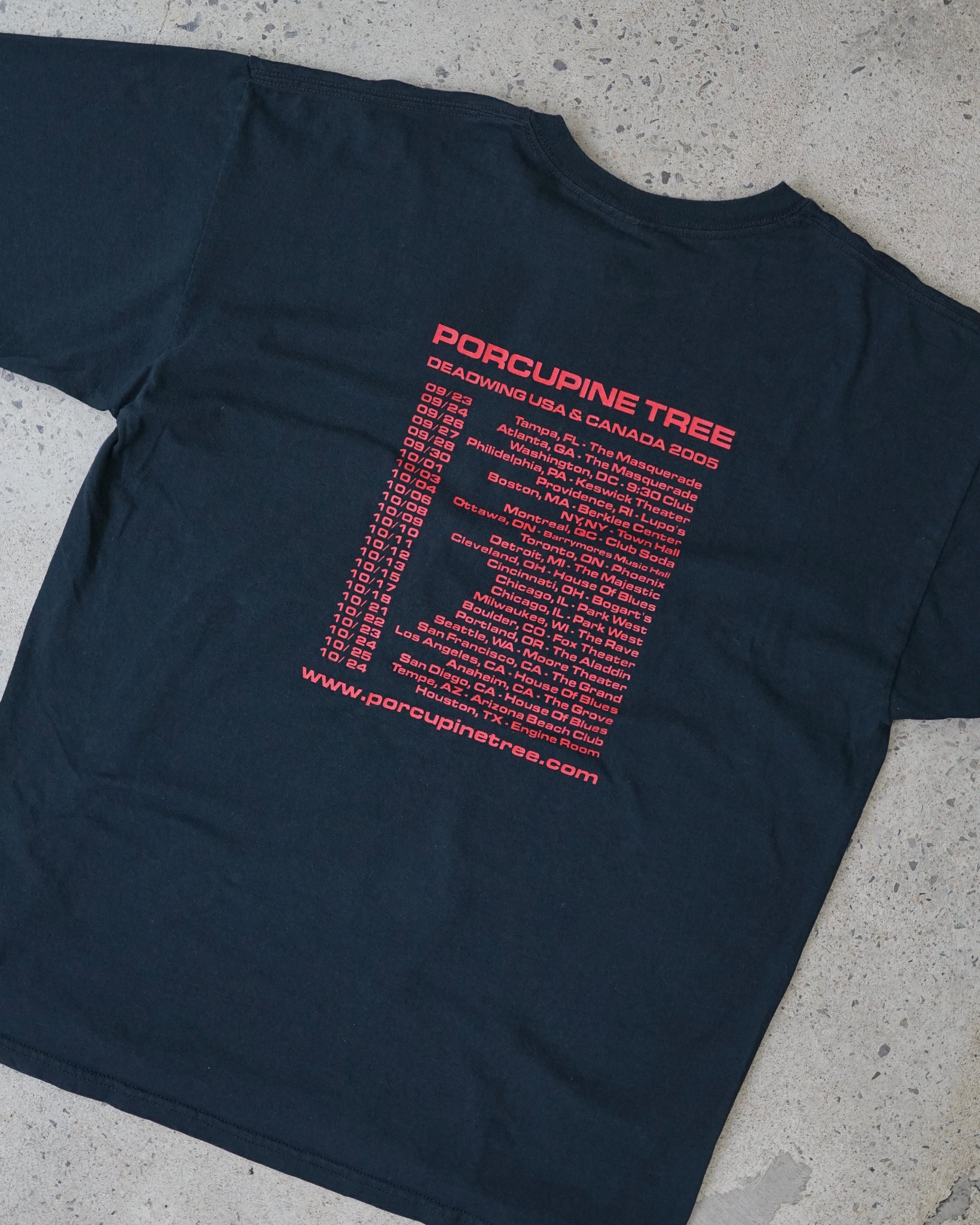 porcupine tree deadwing tour 2005 rock band t-shirt