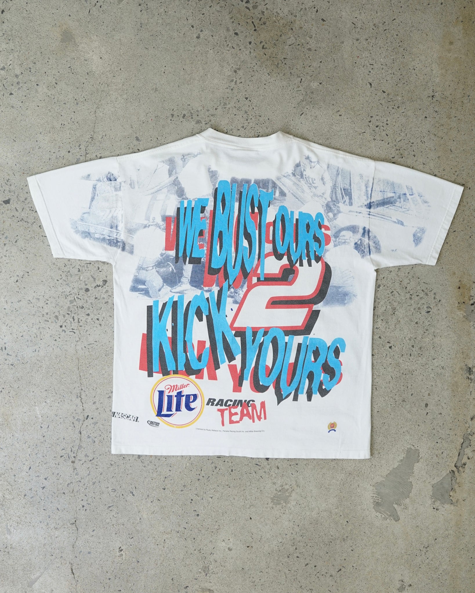 miller lite ford taurus nascar t-shirt