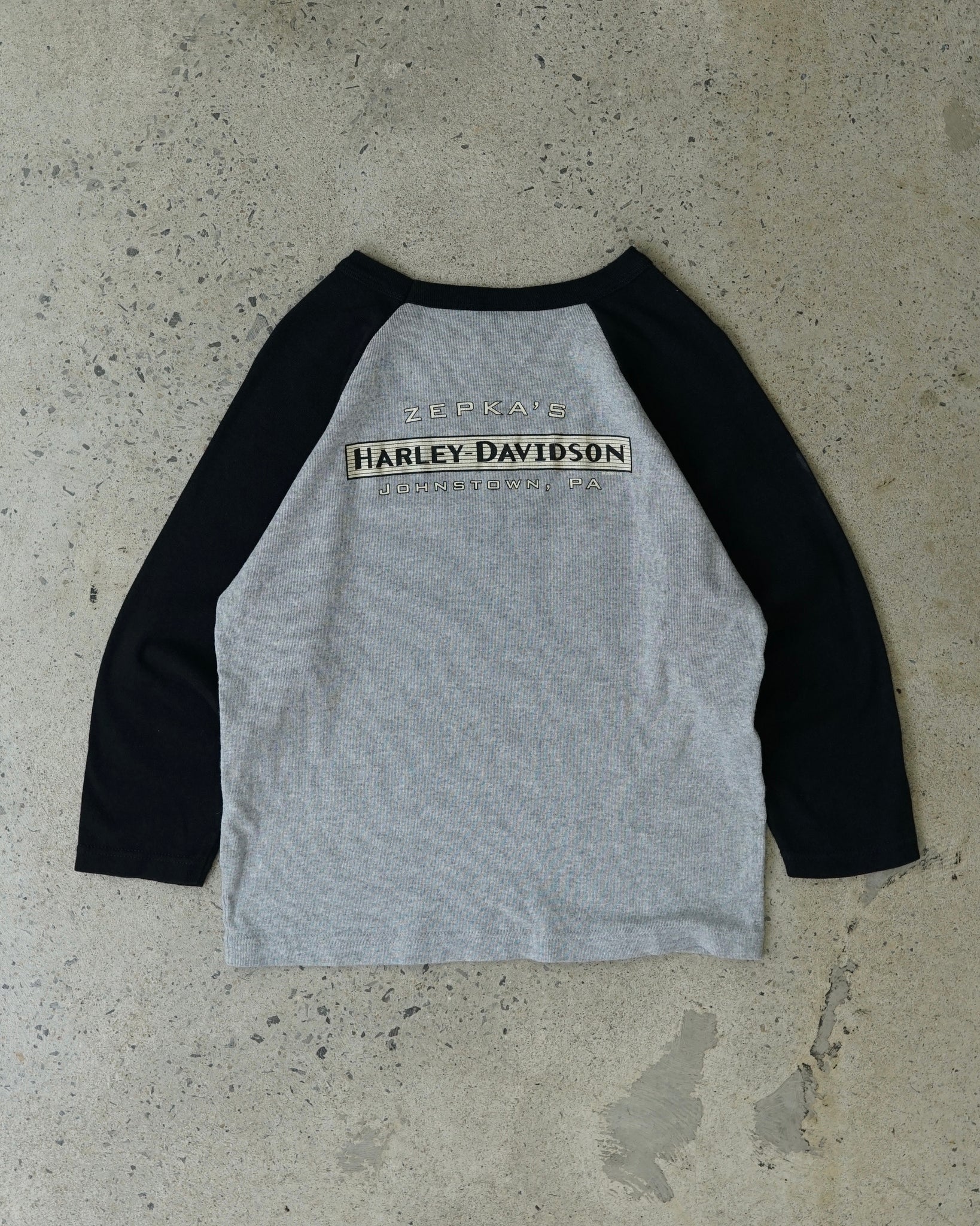 harley davidson johnstown pennsylvania raglan shirt