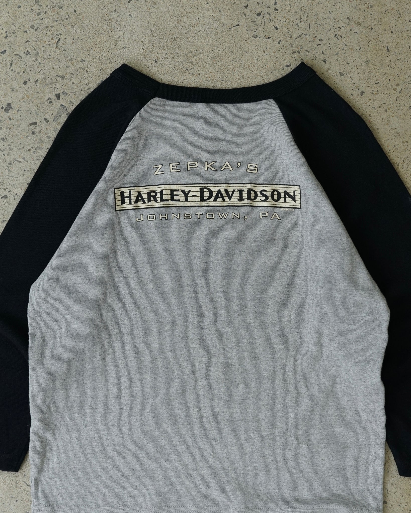 harley davidson johnstown pennsylvania raglan shirt