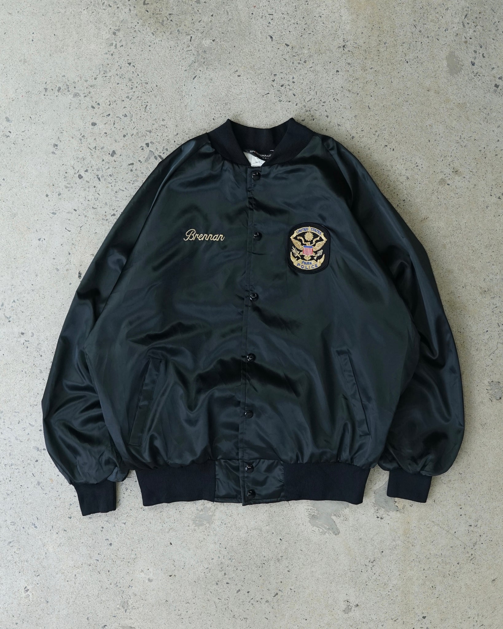 united states park police satin bomber jacket