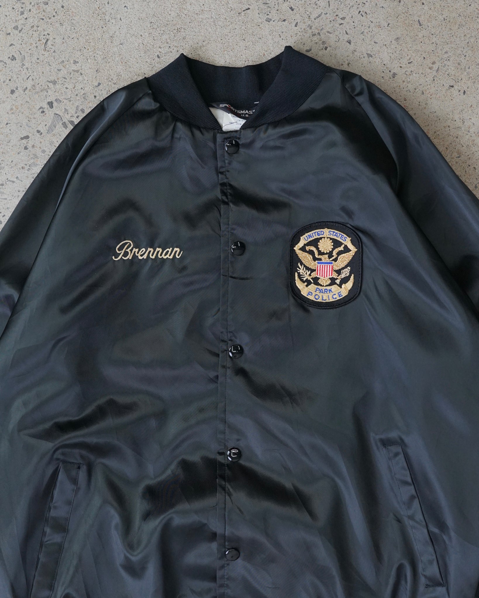 united states park police satin bomber jacket