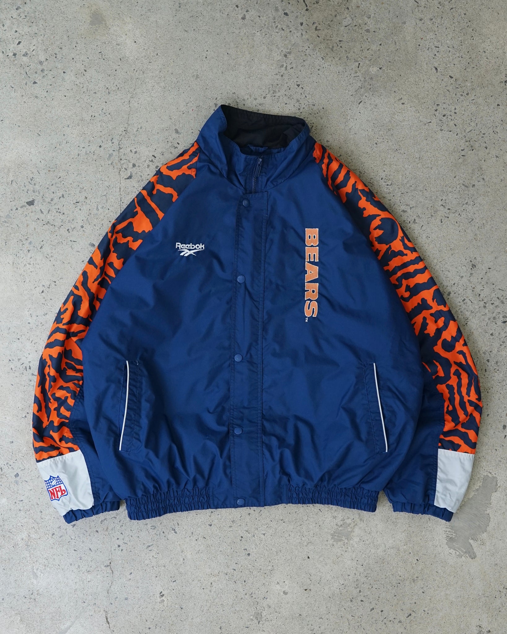 chicago bears football nfl reebok windbreaker