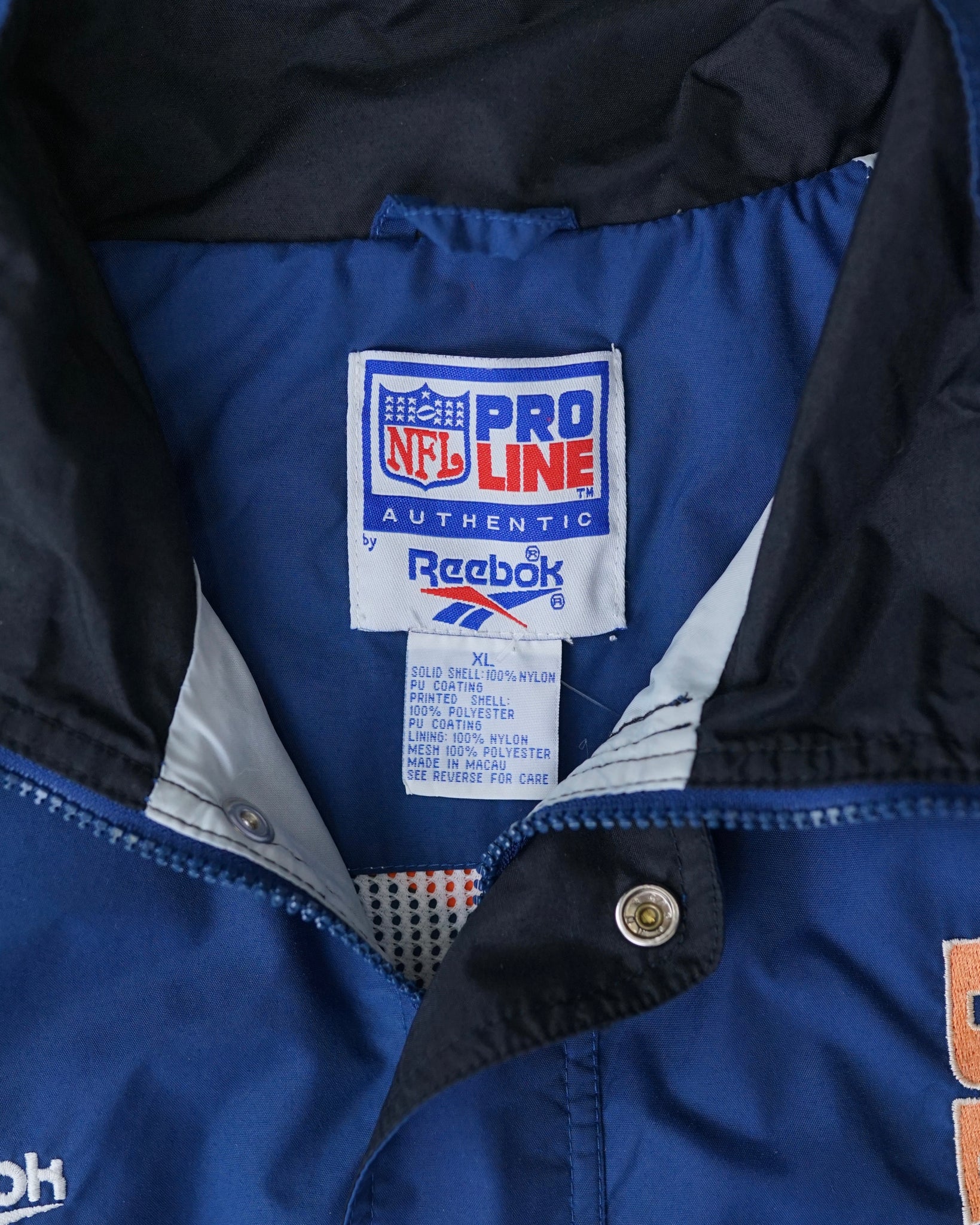 chicago bears football nfl reebok windbreaker