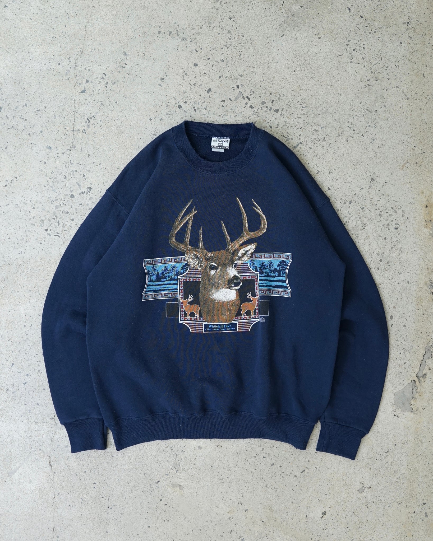 whitetail deer lee 1992 crewneck