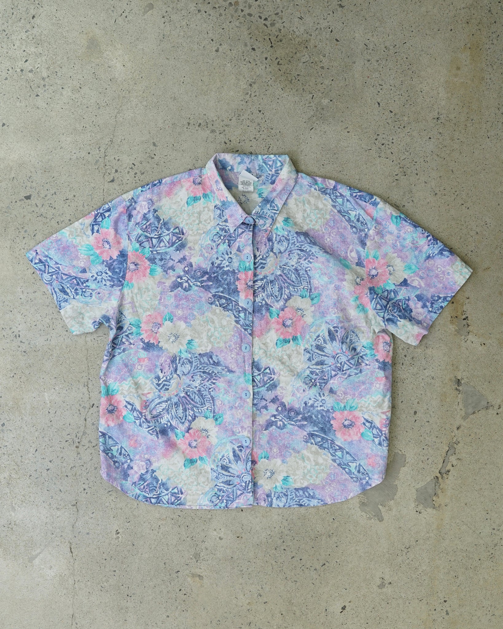 flowers button-up shirt