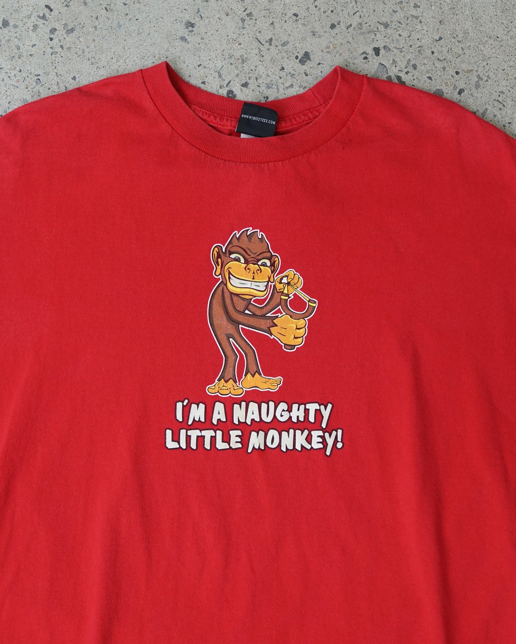 "i'm a naughty little monkey!" t-shirt