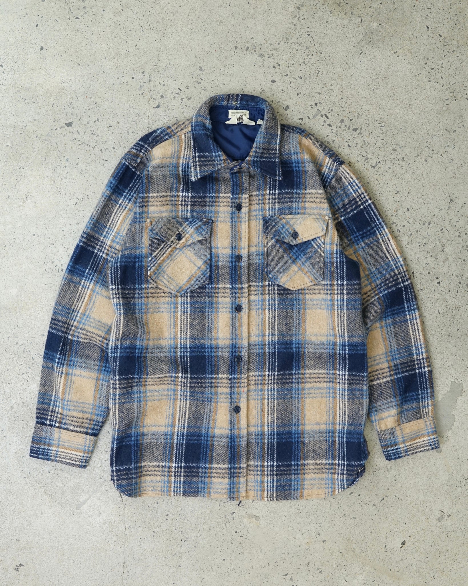 gimbels plaid heavy flannel