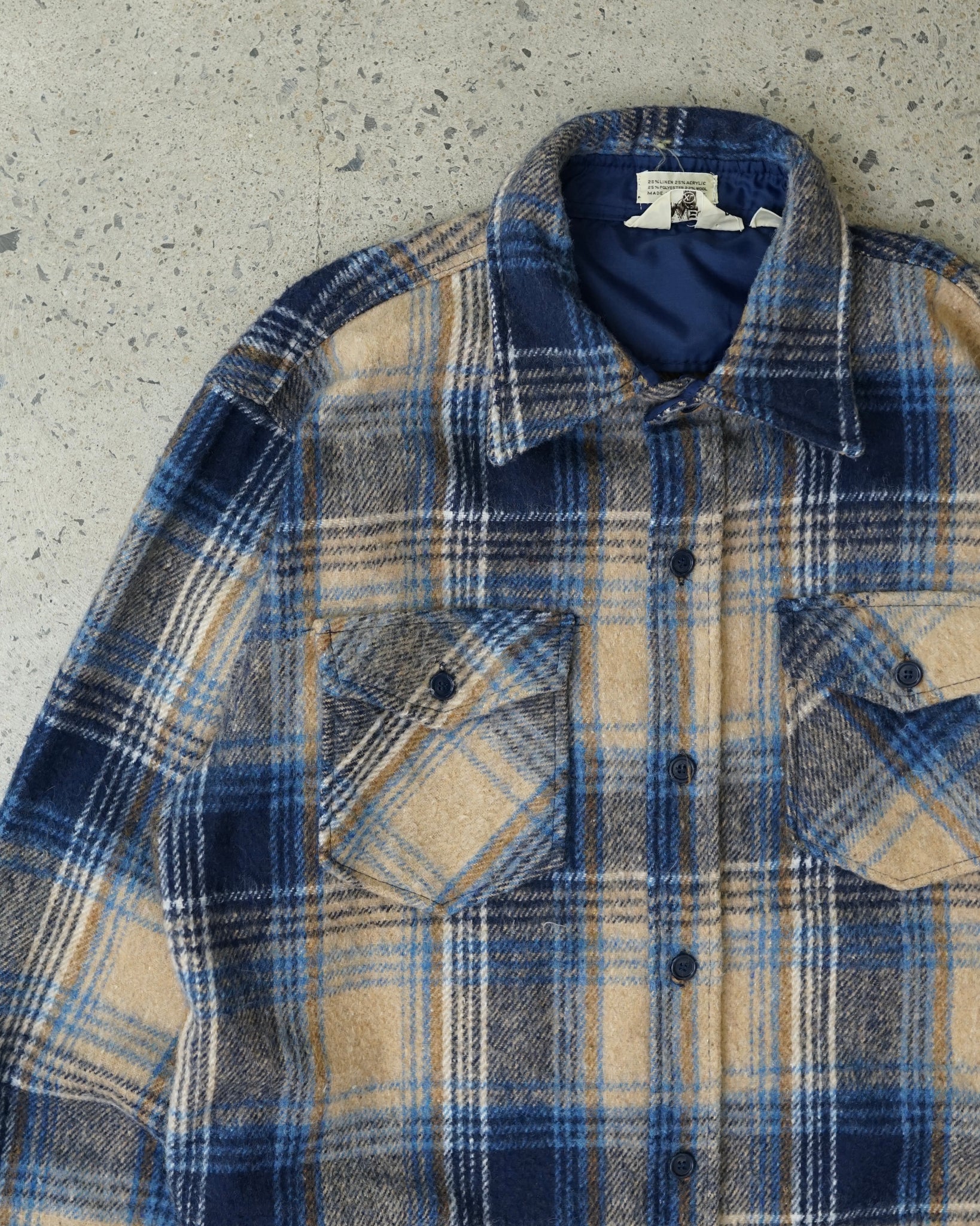 gimbels plaid heavy flannel