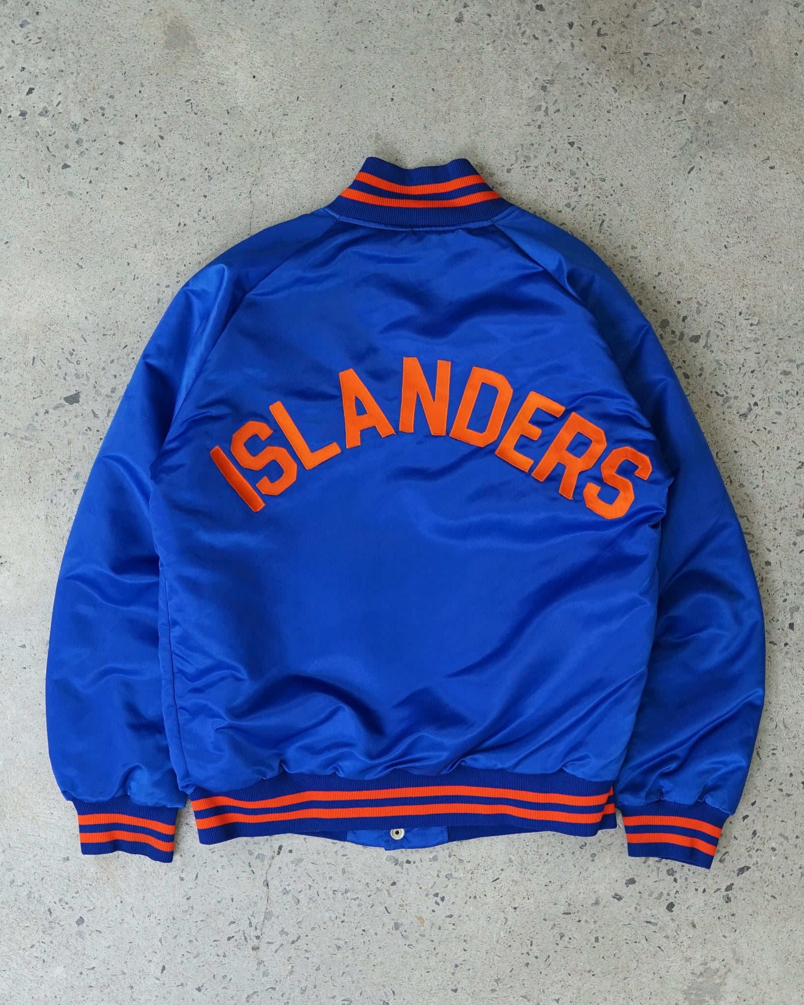 new york islanders hockey nhl satin bomber jacket