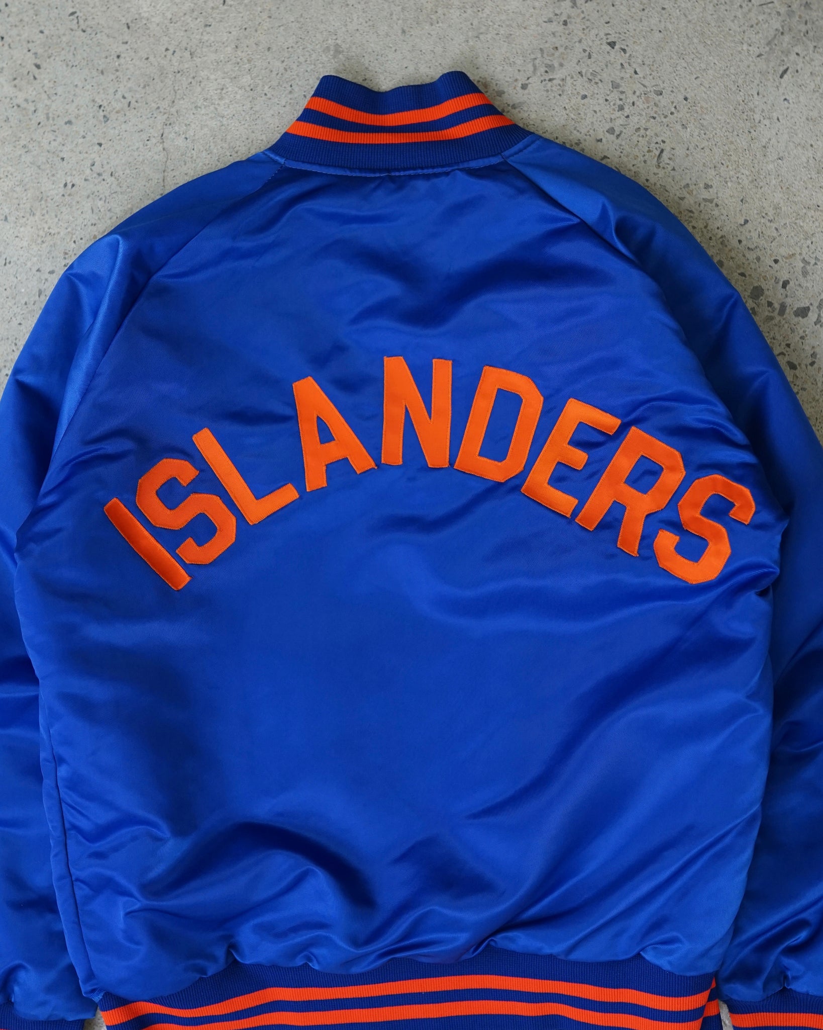 new york islanders hockey nhl satin bomber jacket