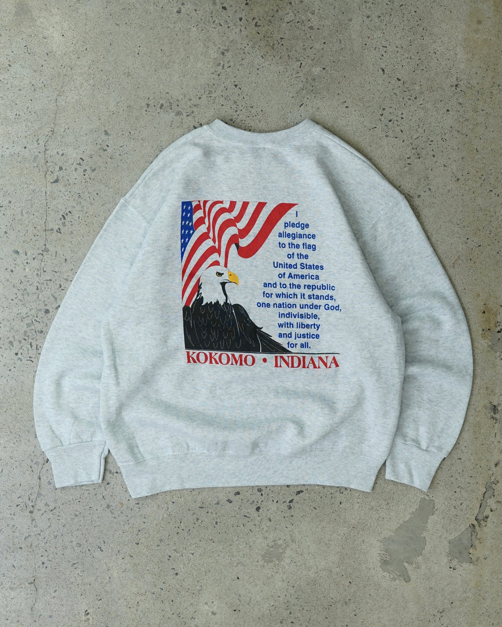 "we care" kokomo indiana crewneck