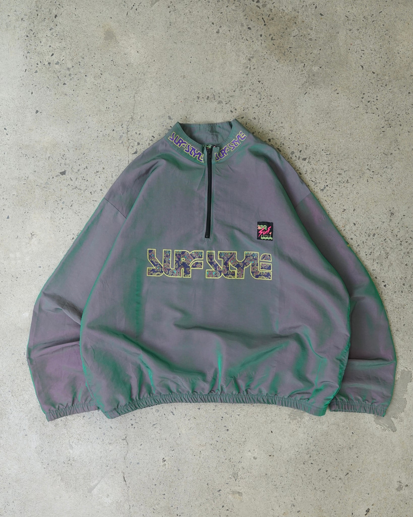 surf style 1/2 zip windbreaker