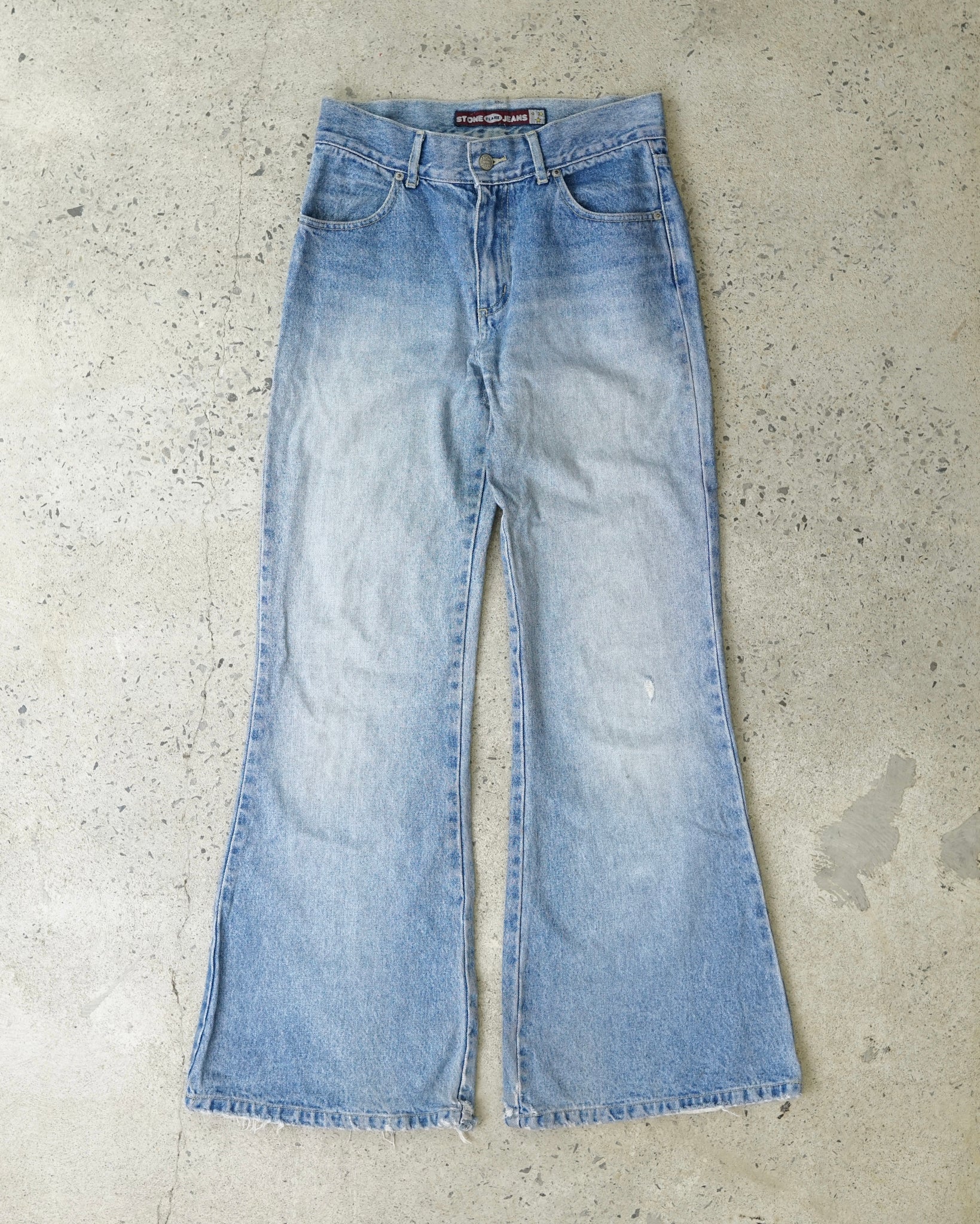 stone flare jeans