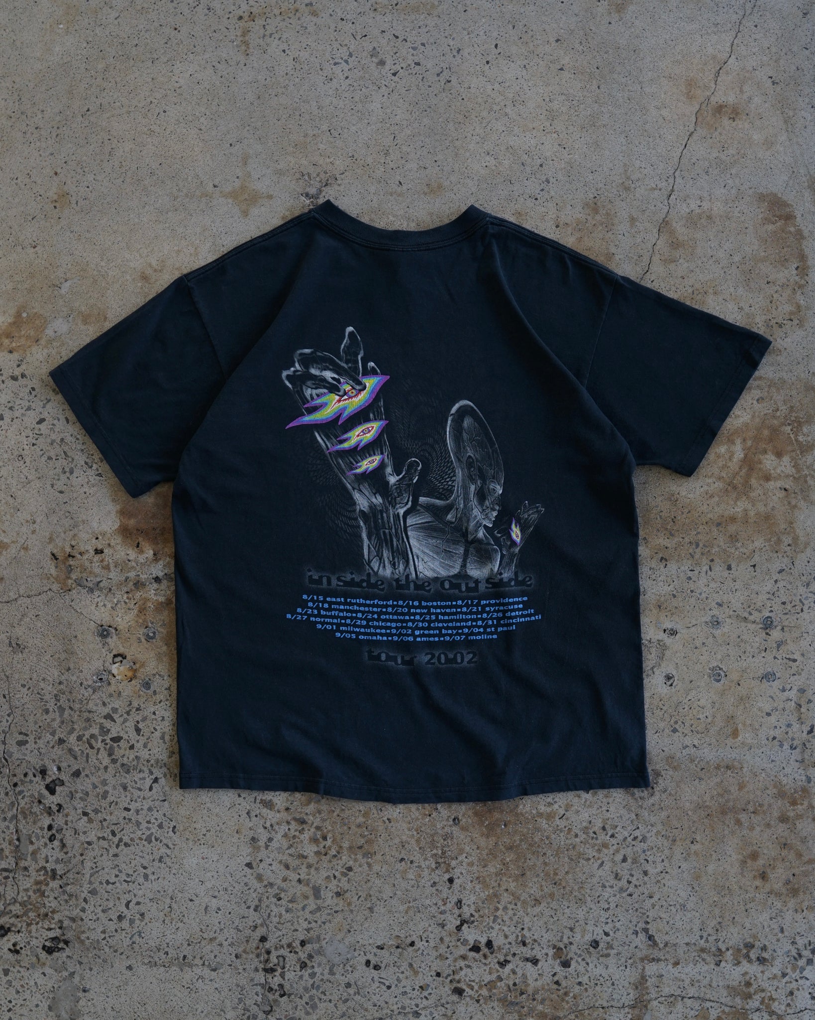 tool tour 2002 rock band t-shirt