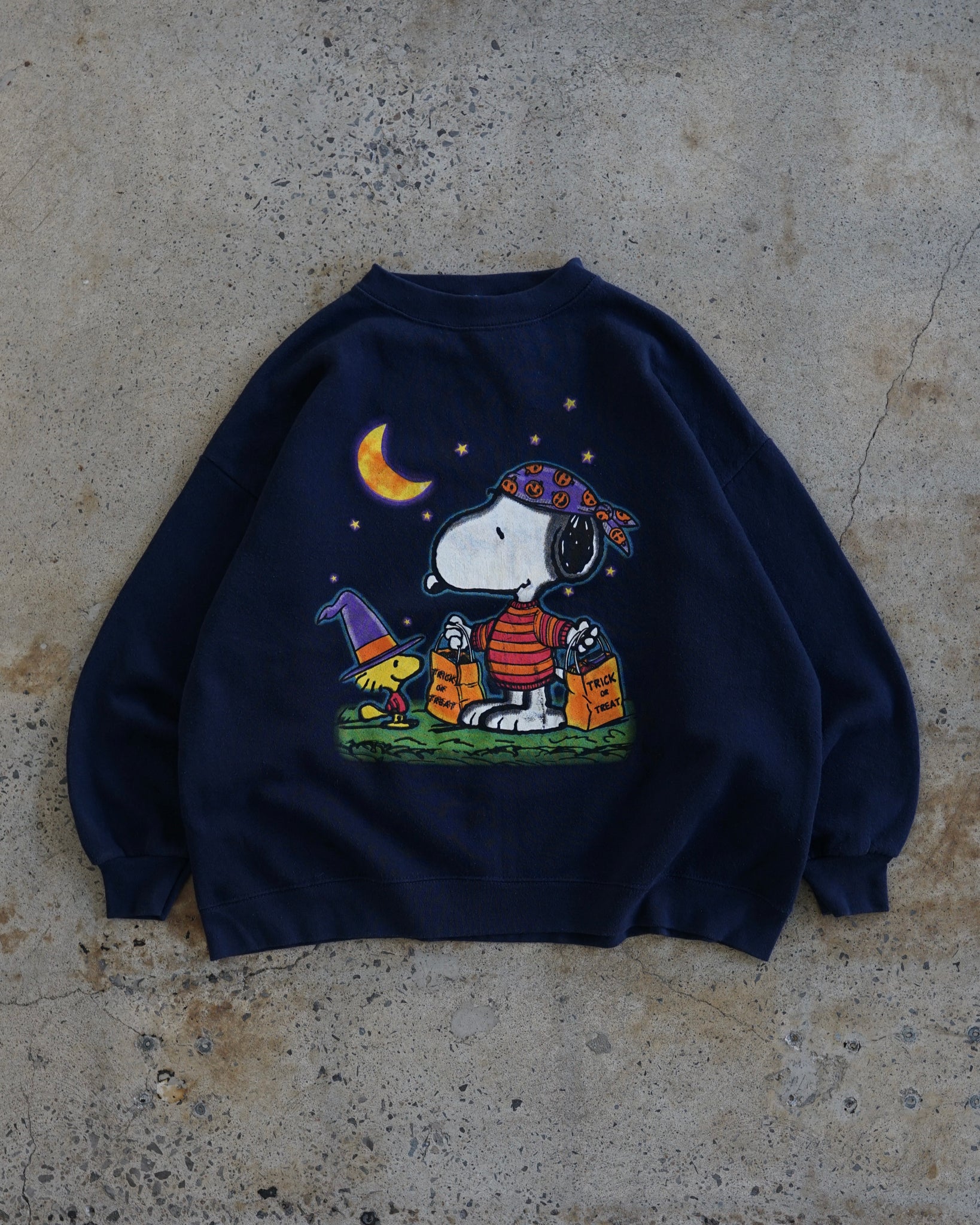 snoopy trick or treat halloween crewneck