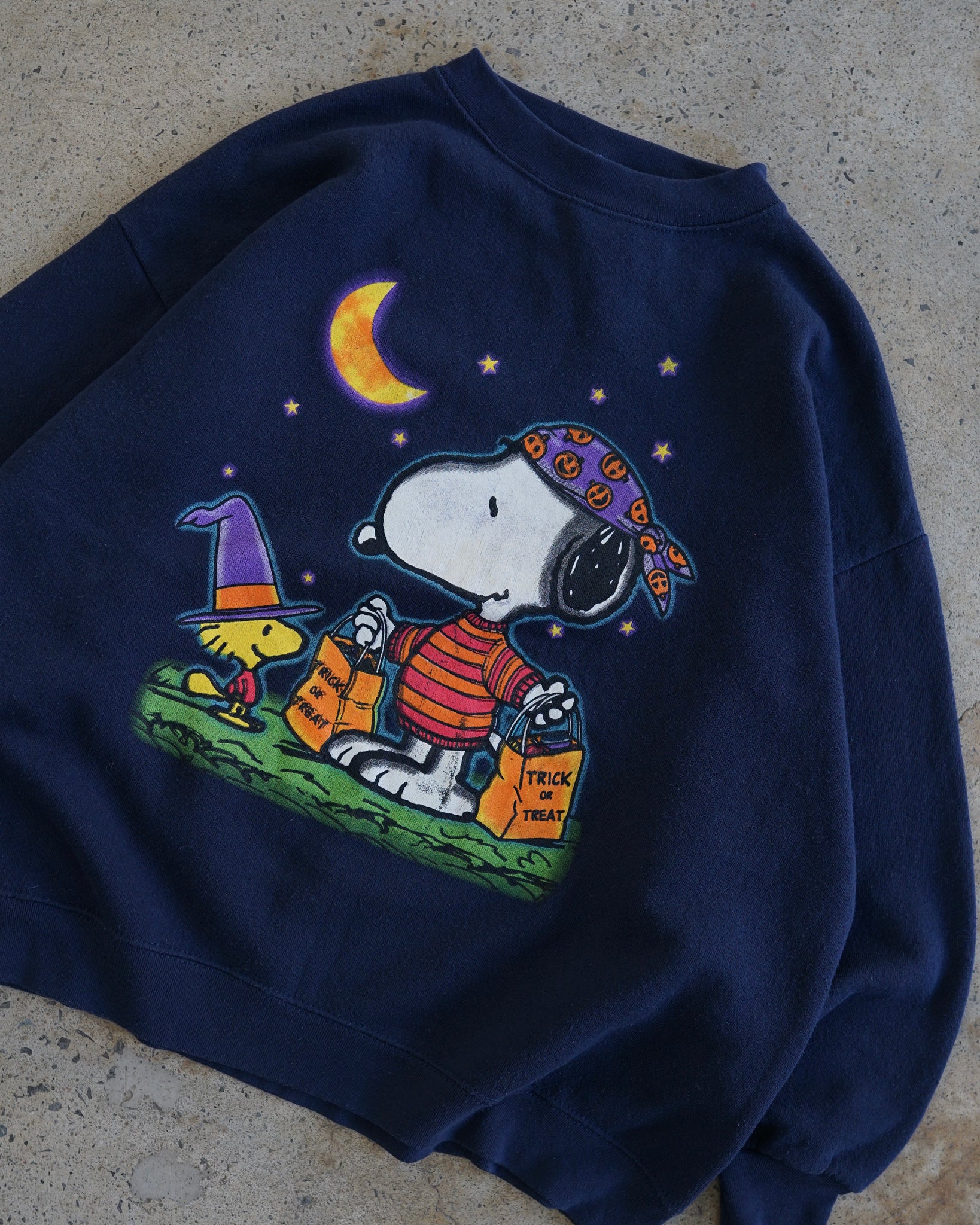 snoopy trick or treat halloween crewneck