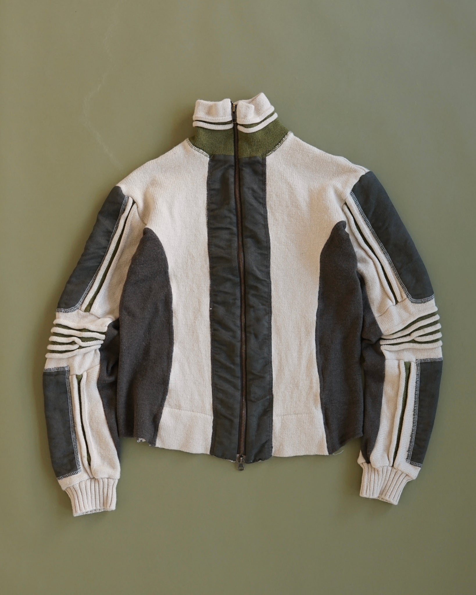 dekker zip-up knit sweater