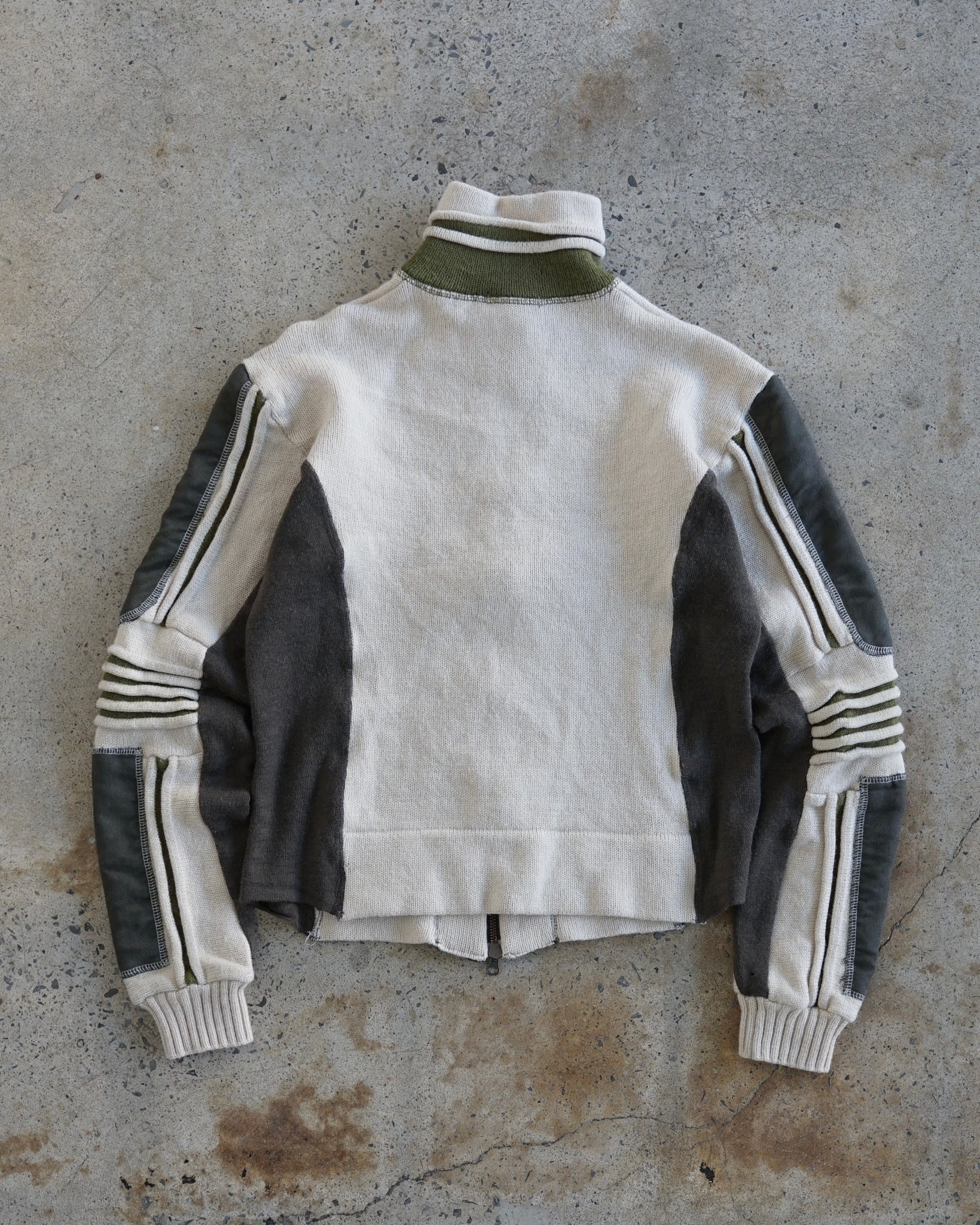 dekker zip-up knit sweater