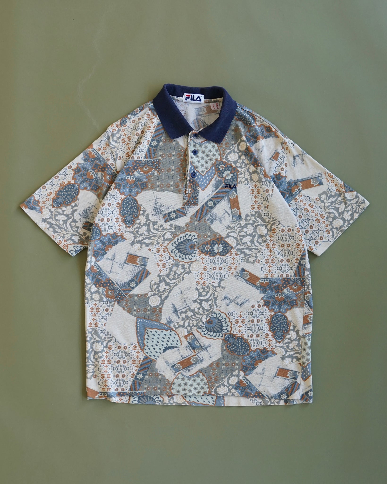 fila pattern polo shirt