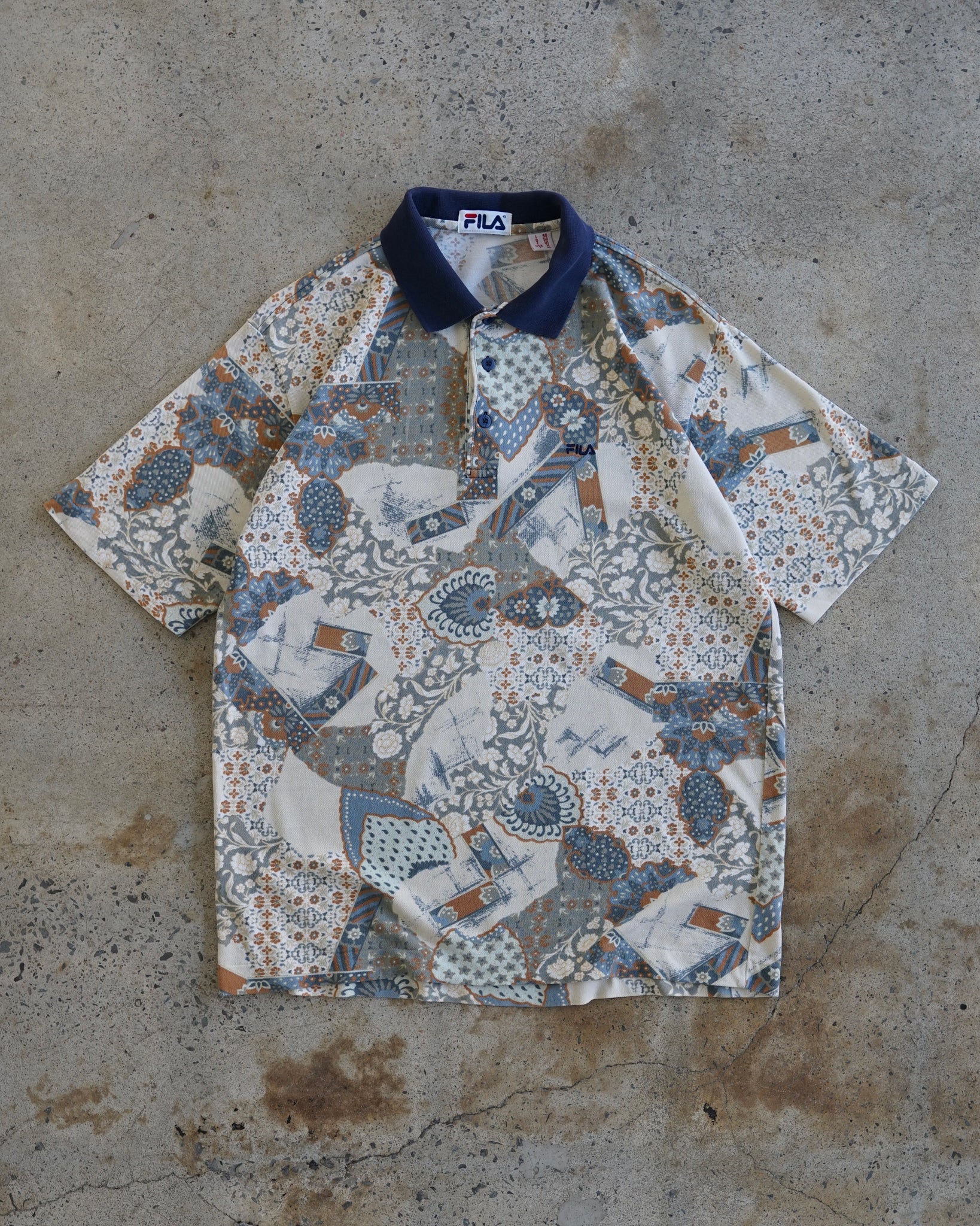 fila pattern polo shirt