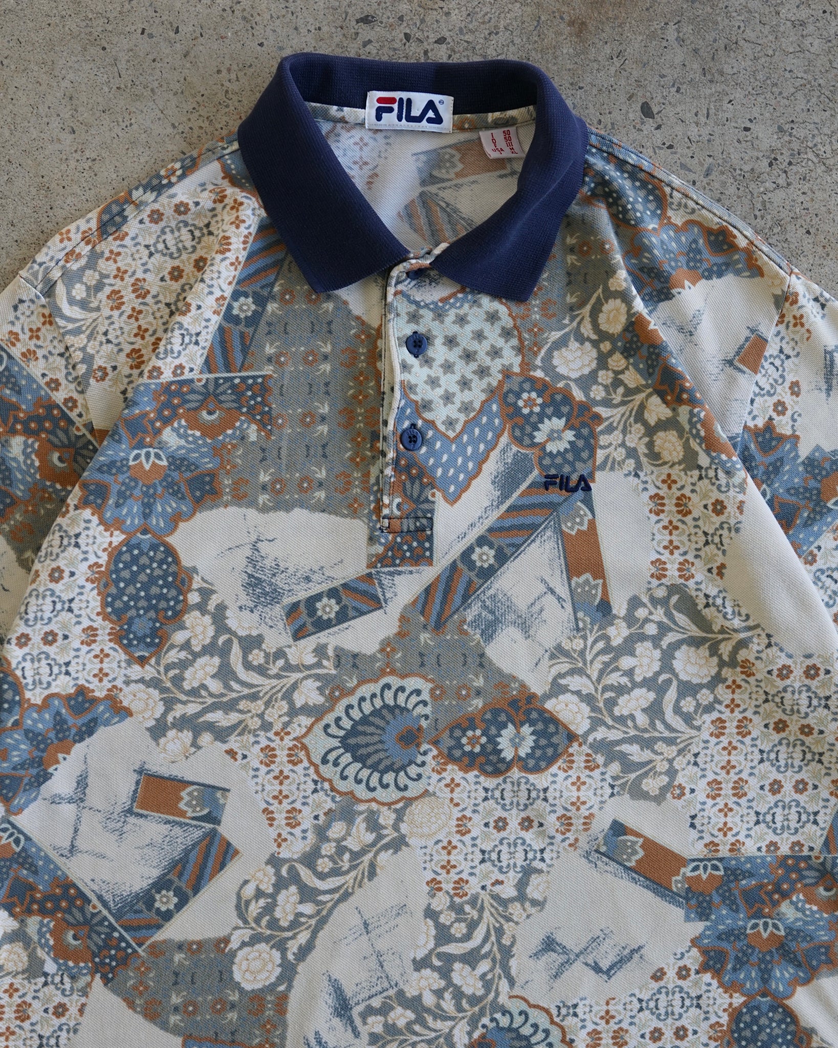 fila pattern polo shirt