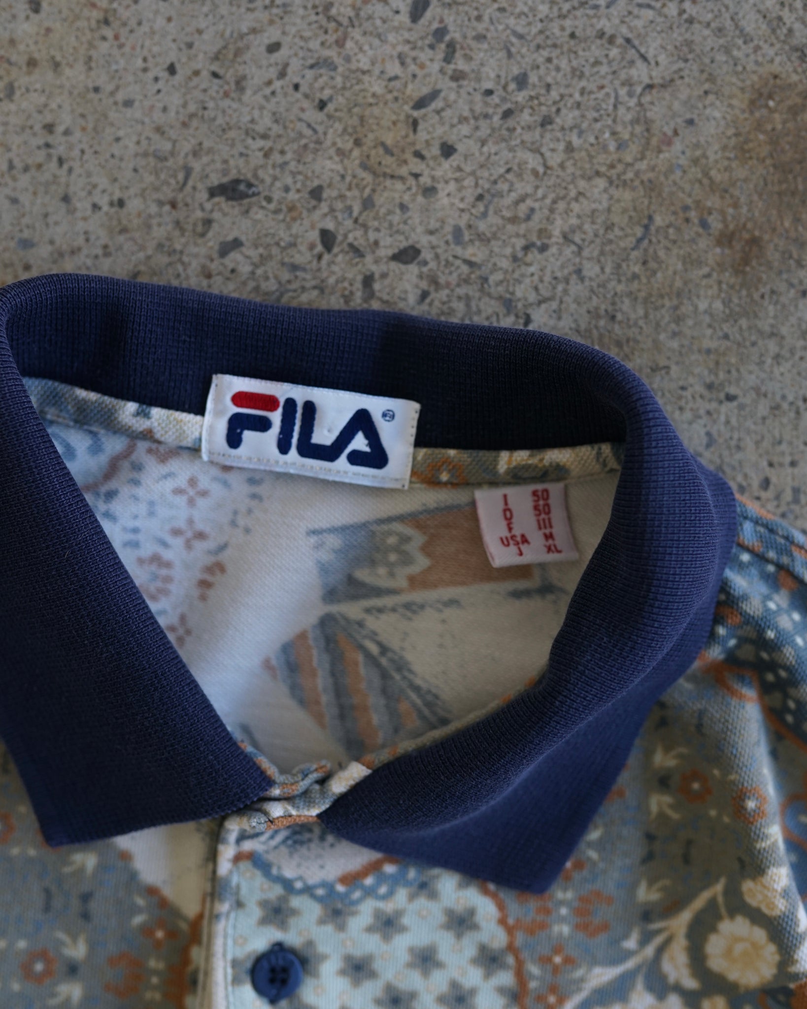fila pattern polo shirt