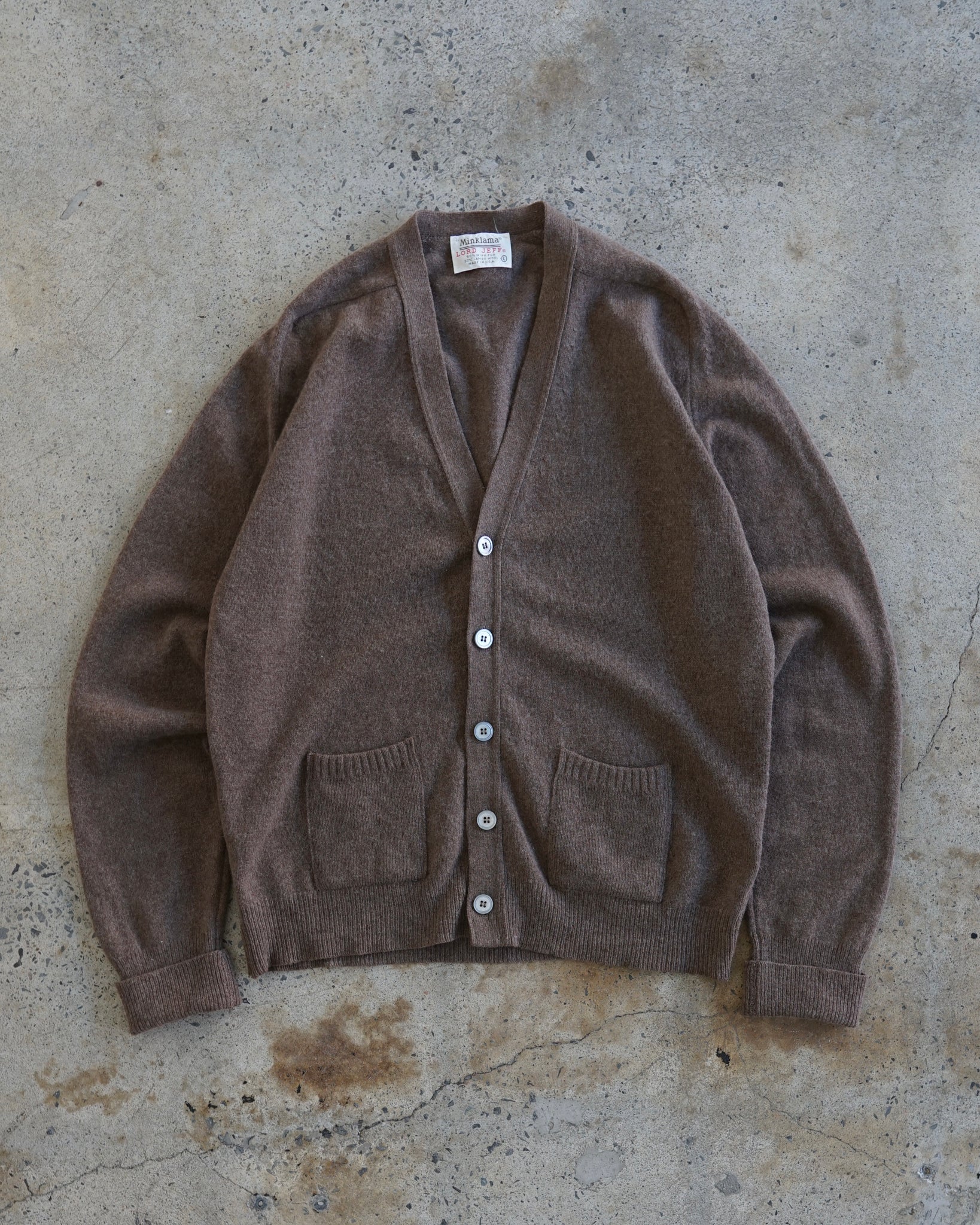 minklama lord jeff knit cardigan