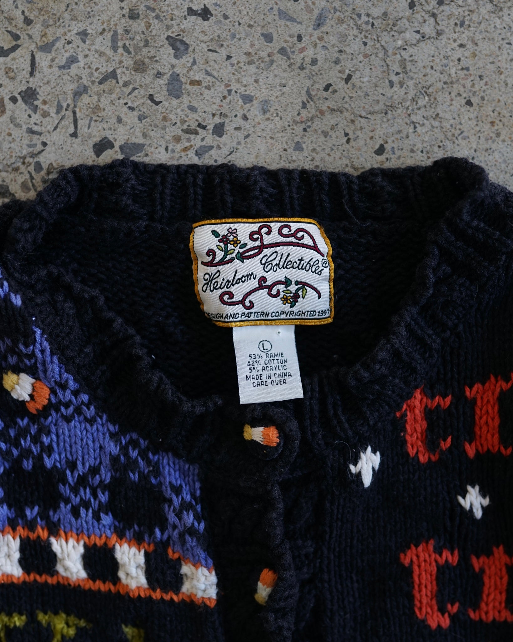 halloween knit cardigan
