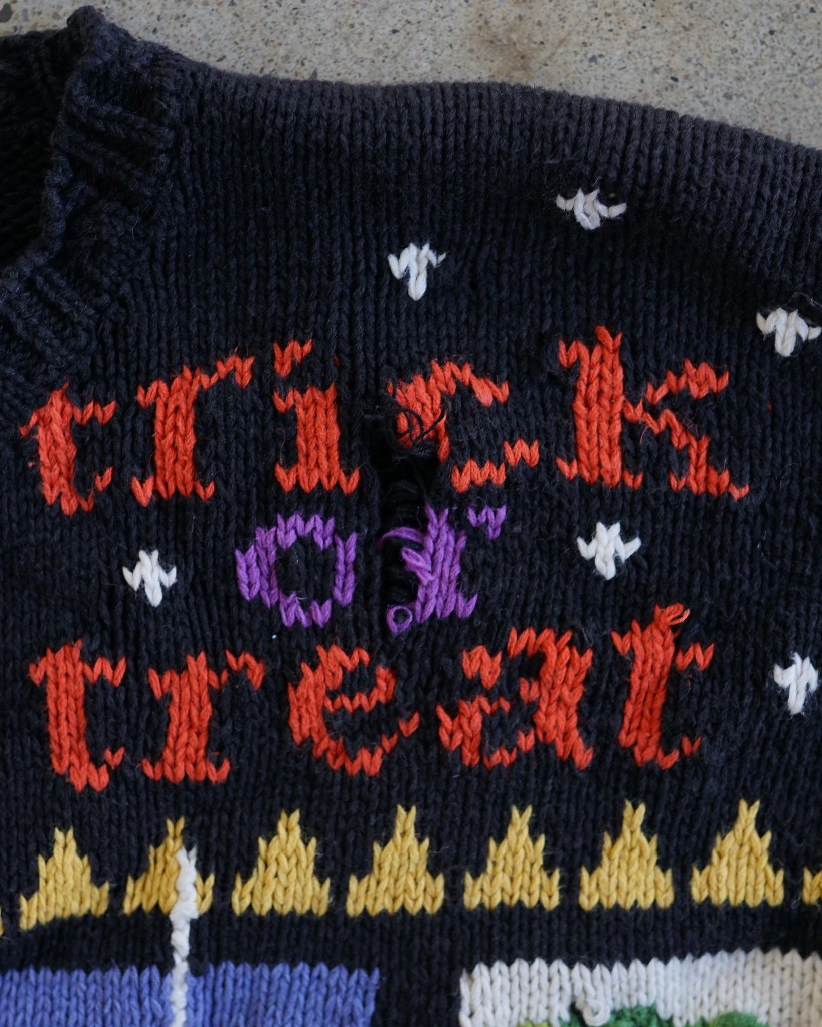 halloween knit cardigan