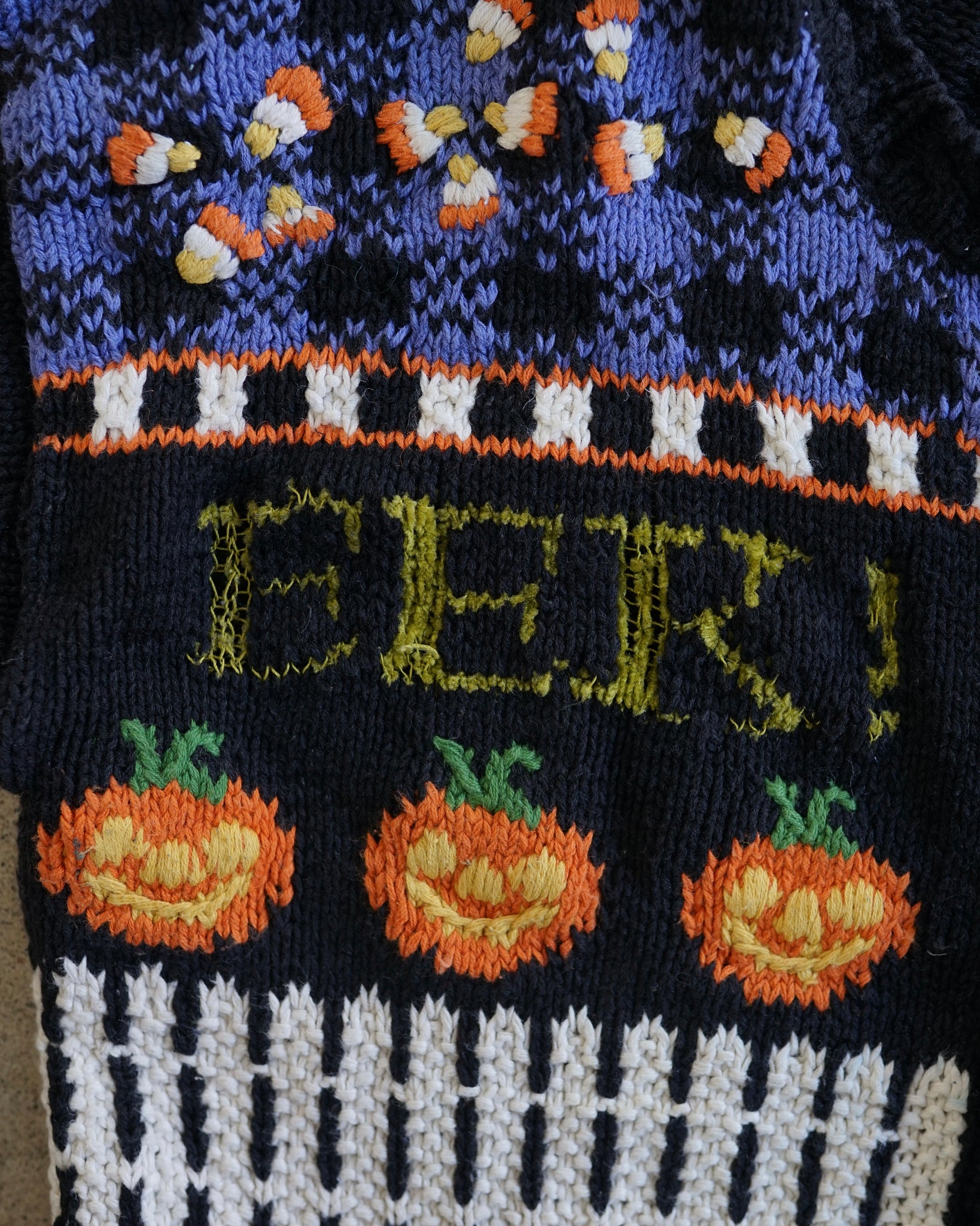 halloween knit cardigan