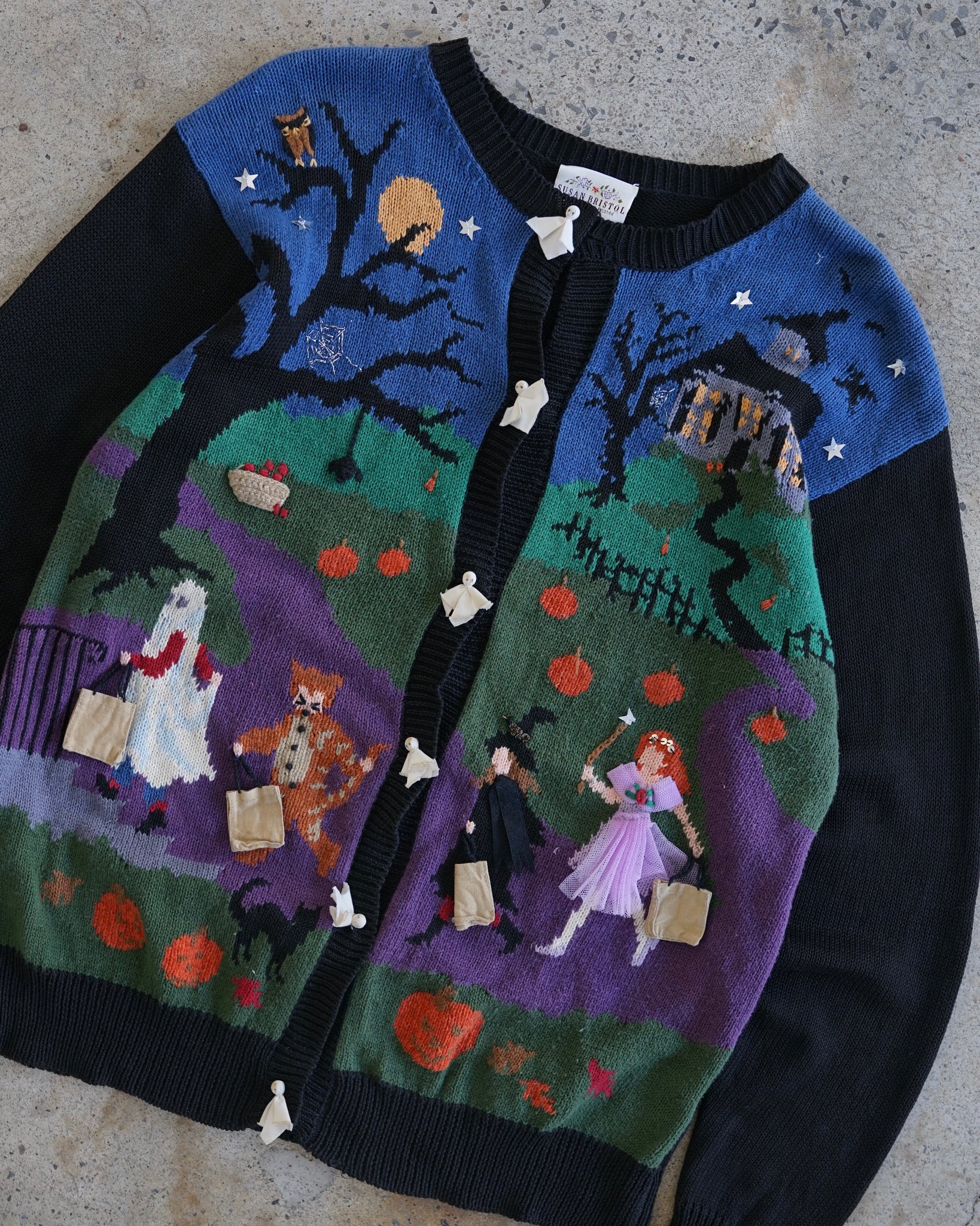 halloween knit cardigan