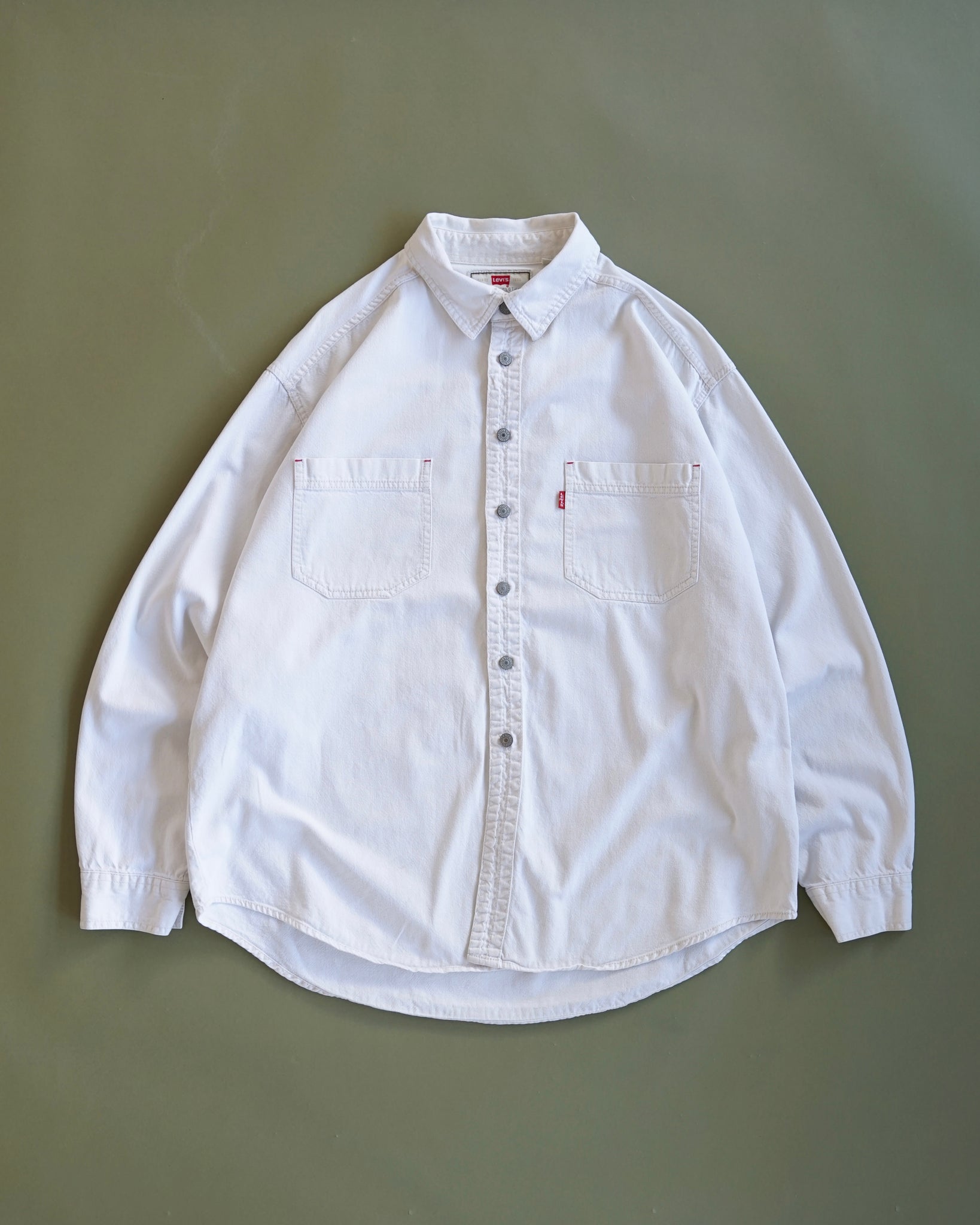 levi's denim button-up shirt