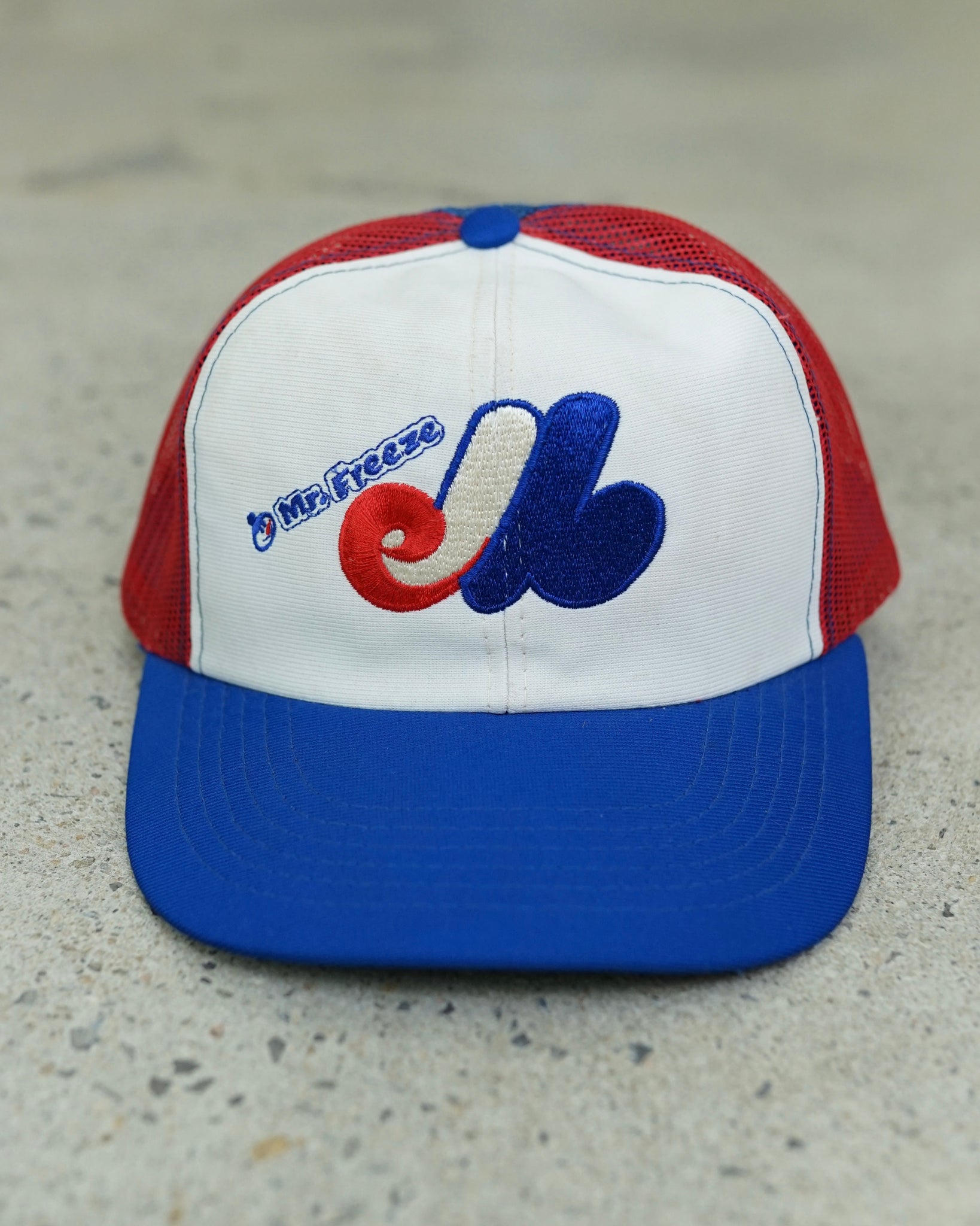 montreal expos mr. freeze trucker hat