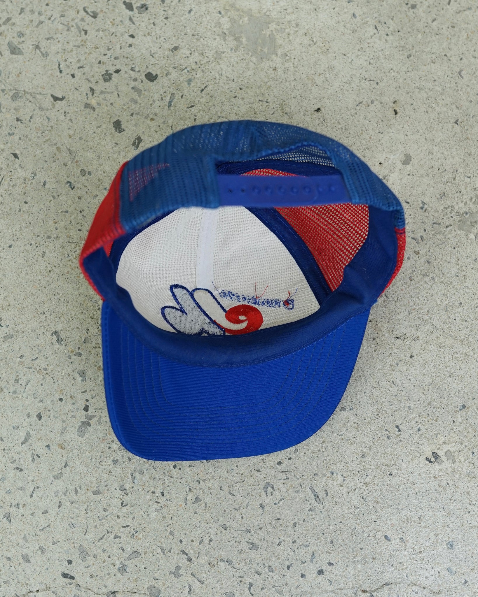 montreal expos mr. freeze trucker hat