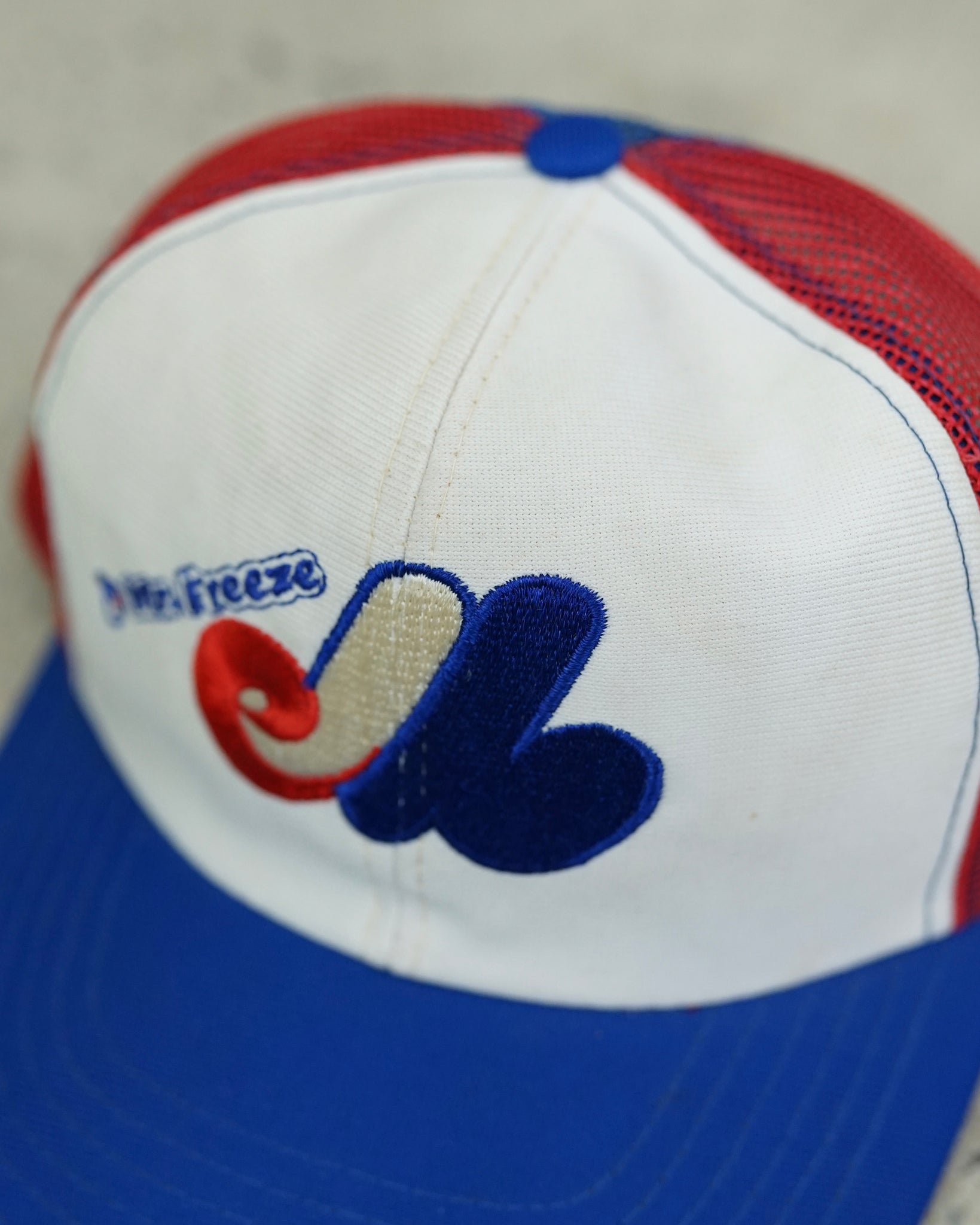 montreal expos mr. freeze trucker hat
