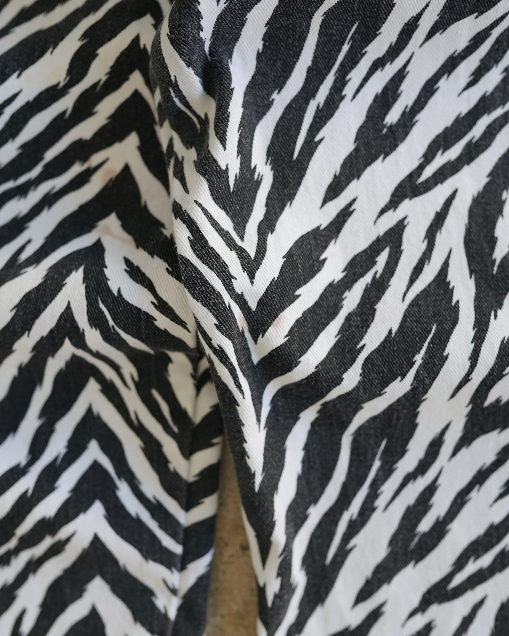 thoroughbred zebra pattern jeans