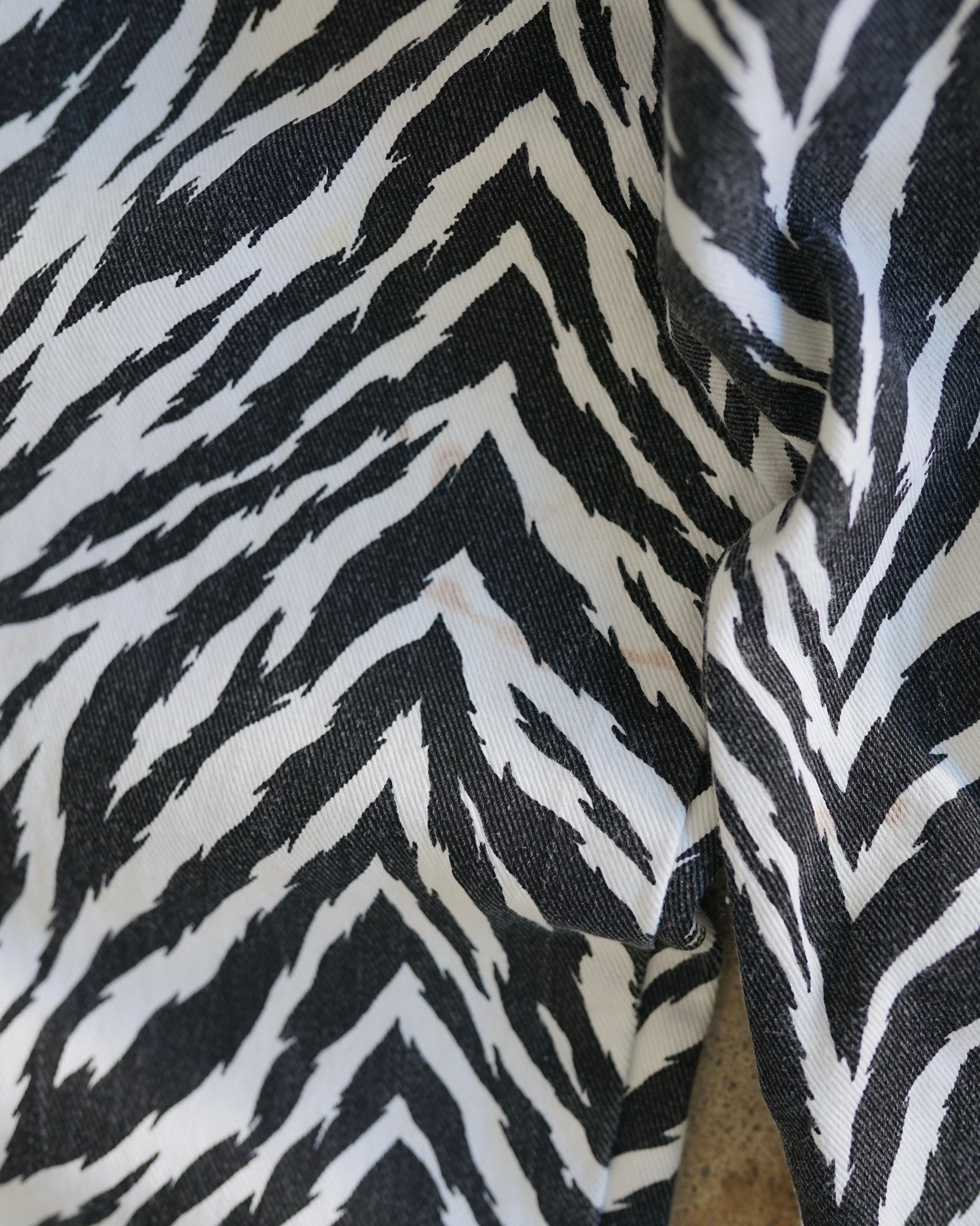 thoroughbred zebra pattern jeans